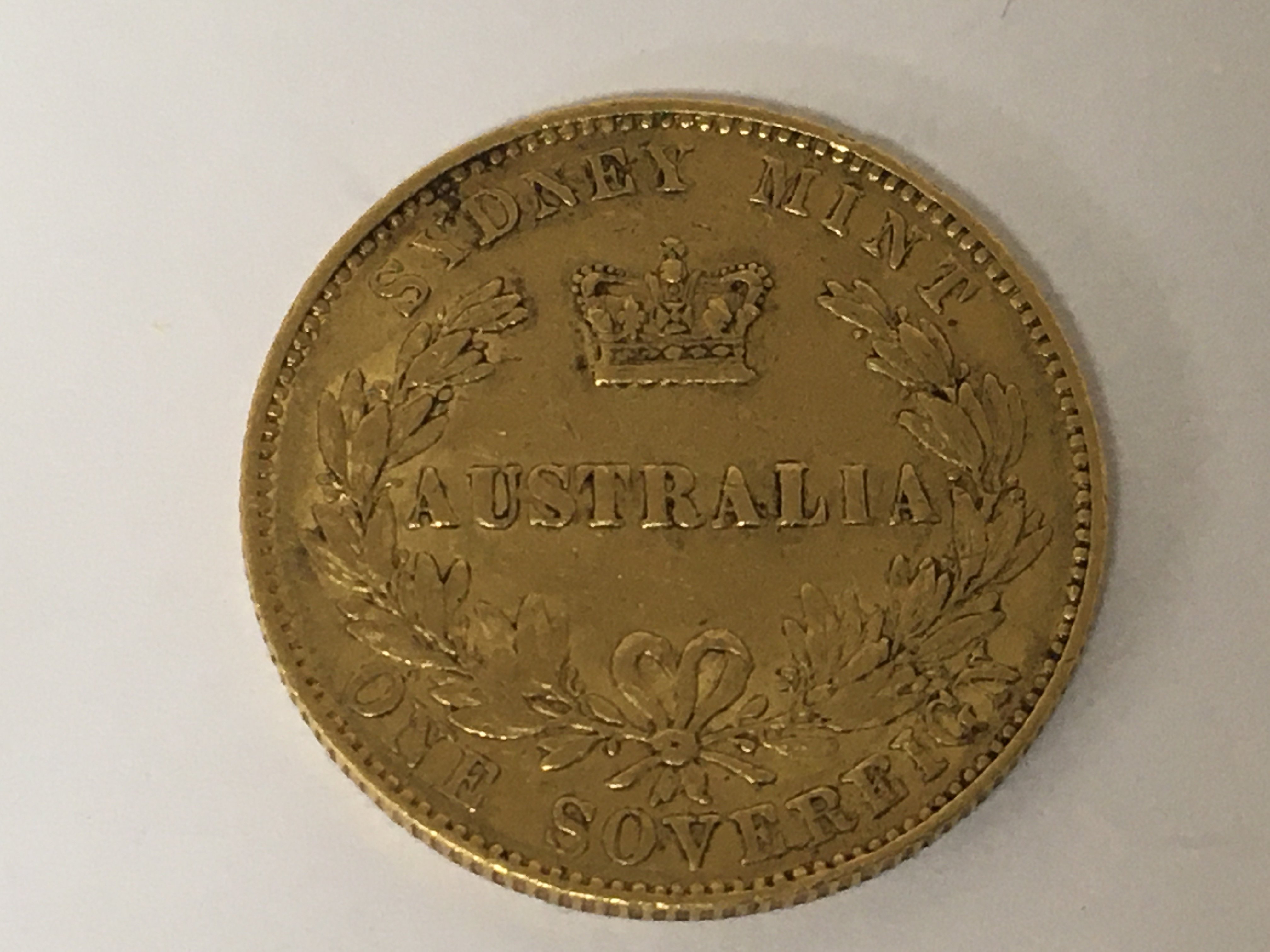 An Australian Sydney minted gold sovereign dated 1866