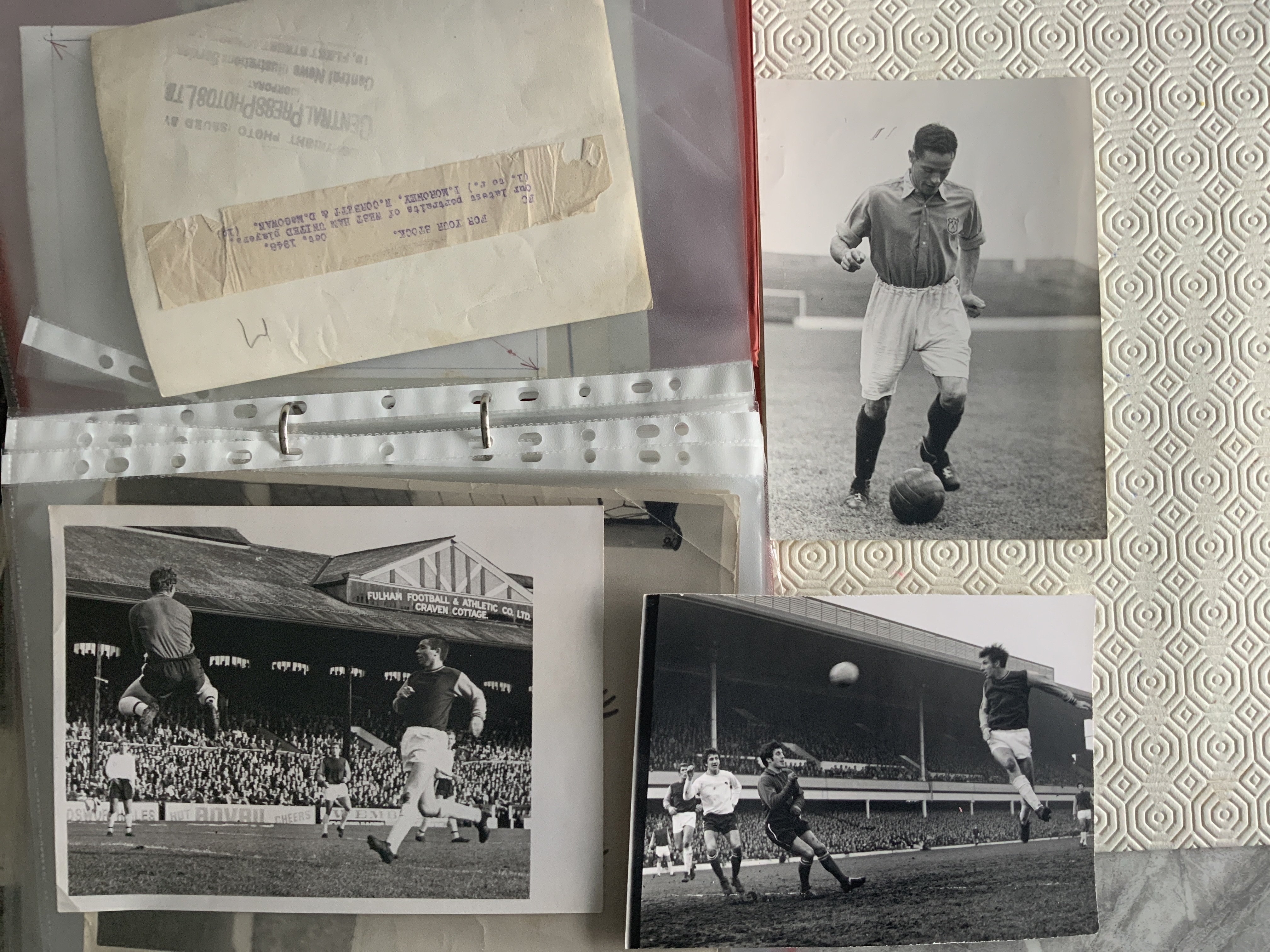 West Ham Press Photo Collection: Some nice late 40s and early 50s with some 60s youth team players and match action with Hurst and Standen. All the ones listed have press stamps and a few are signed including George Petchey. The rest are 70s onwards and all press photos with some having press stamps. Must view folder. (35)
