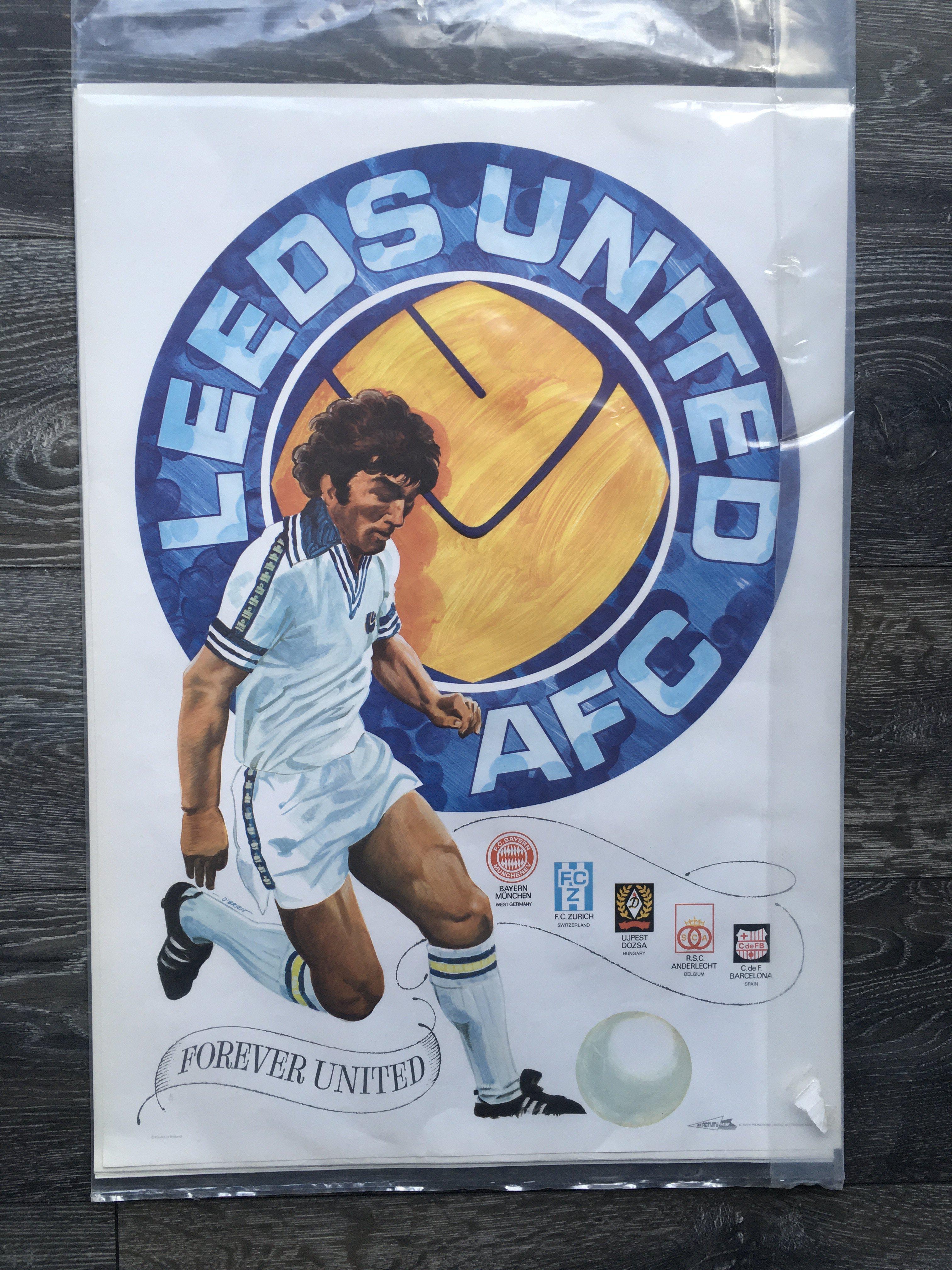 1970s Rare Football Posters: Activety Promotions 64 x 45 cm posters of a player in clubs kit. Teams are Arsenal Chelsea Liverpool Manchester United Nottingham Forest QPR Stoke Derby and Leeds. Large excellent condition posters. Set of 9.