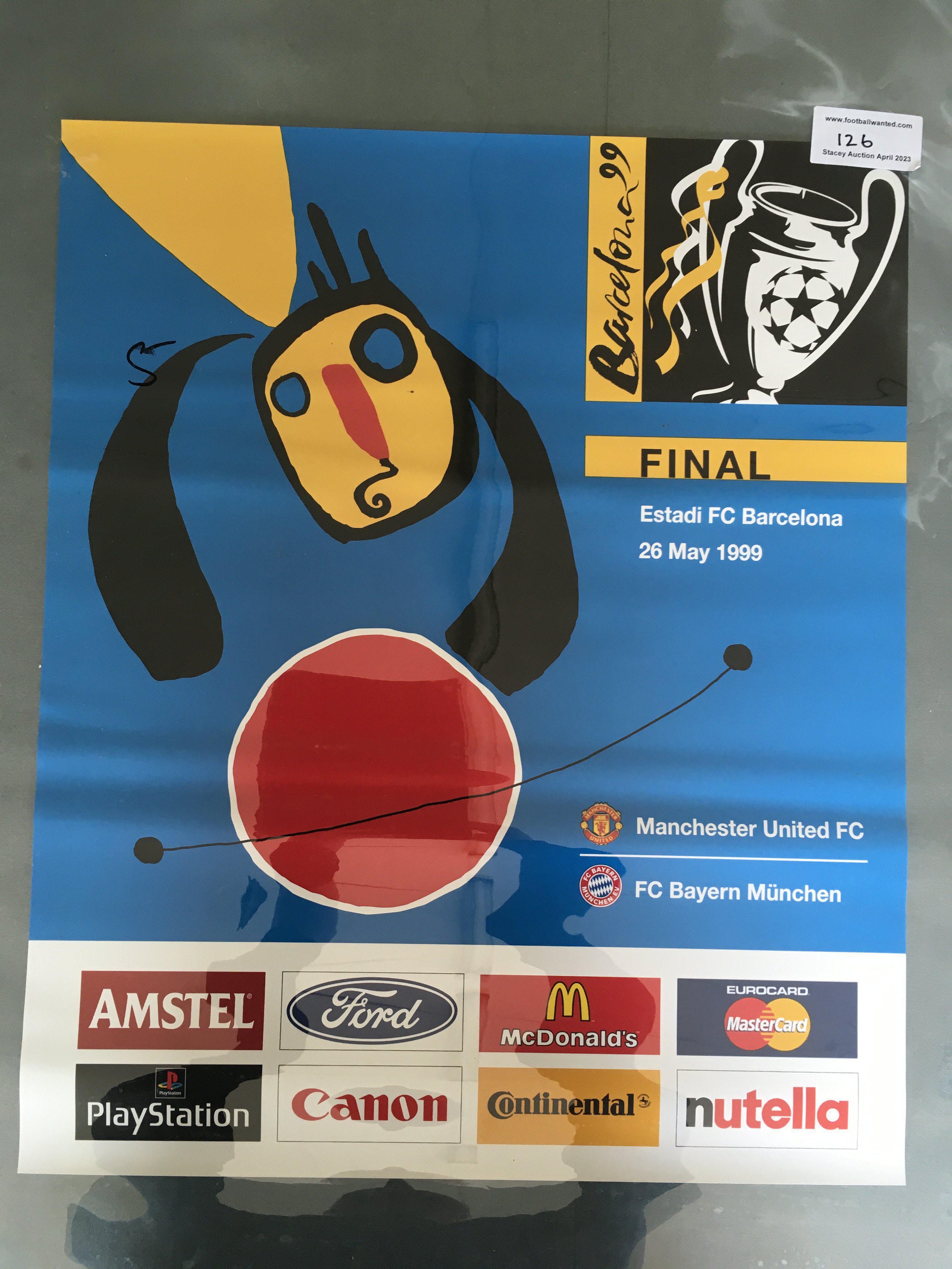 France 98 World Cup Advertising Poster: Excellent condition original poster sponsored by Air France measuring 61 x 81cm.