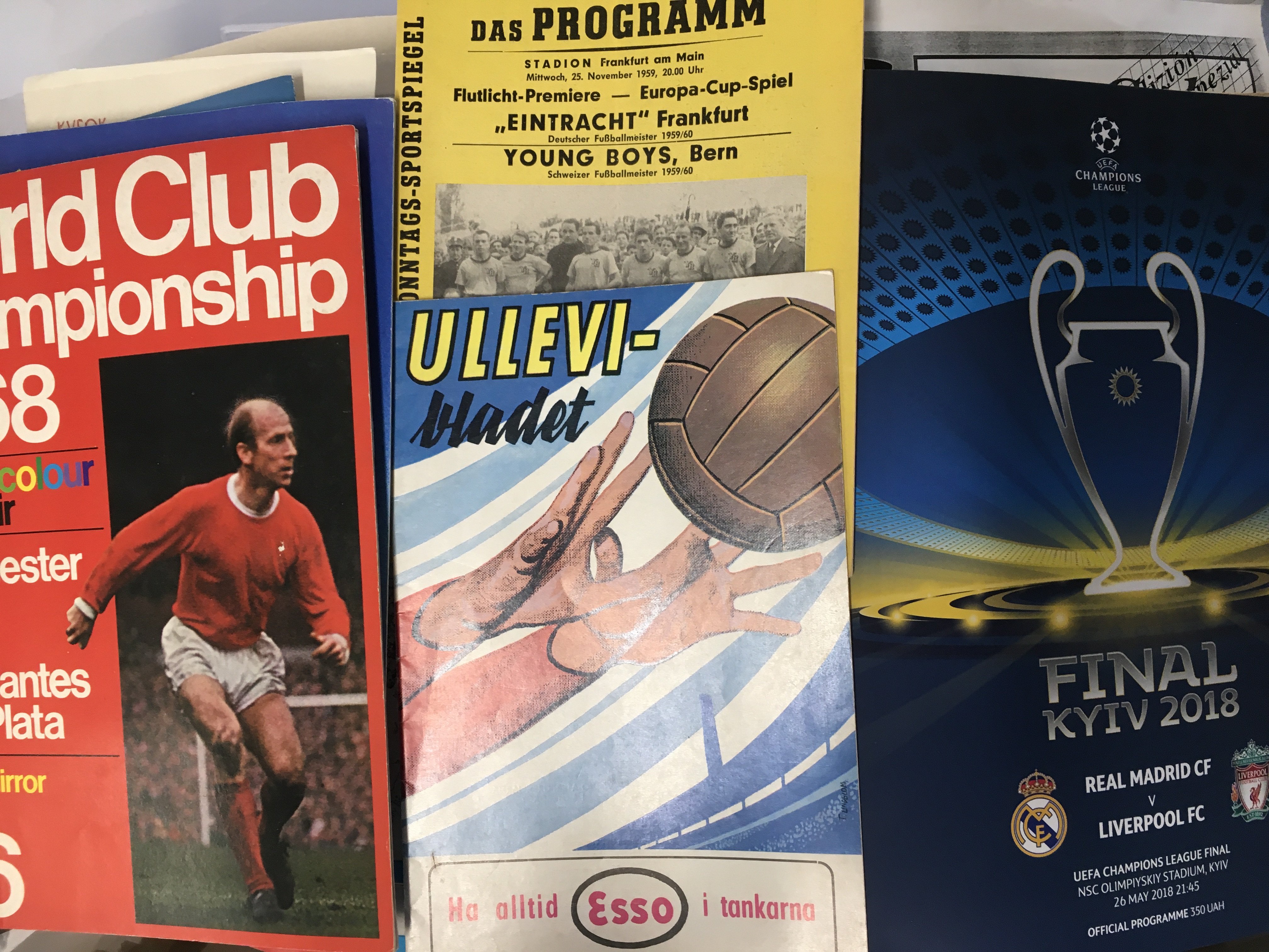 European Competition Football Programmes: Large quantity mainly involving British clubs in good condition. Hardly any duplication. Great collection from all eras. (est 500)