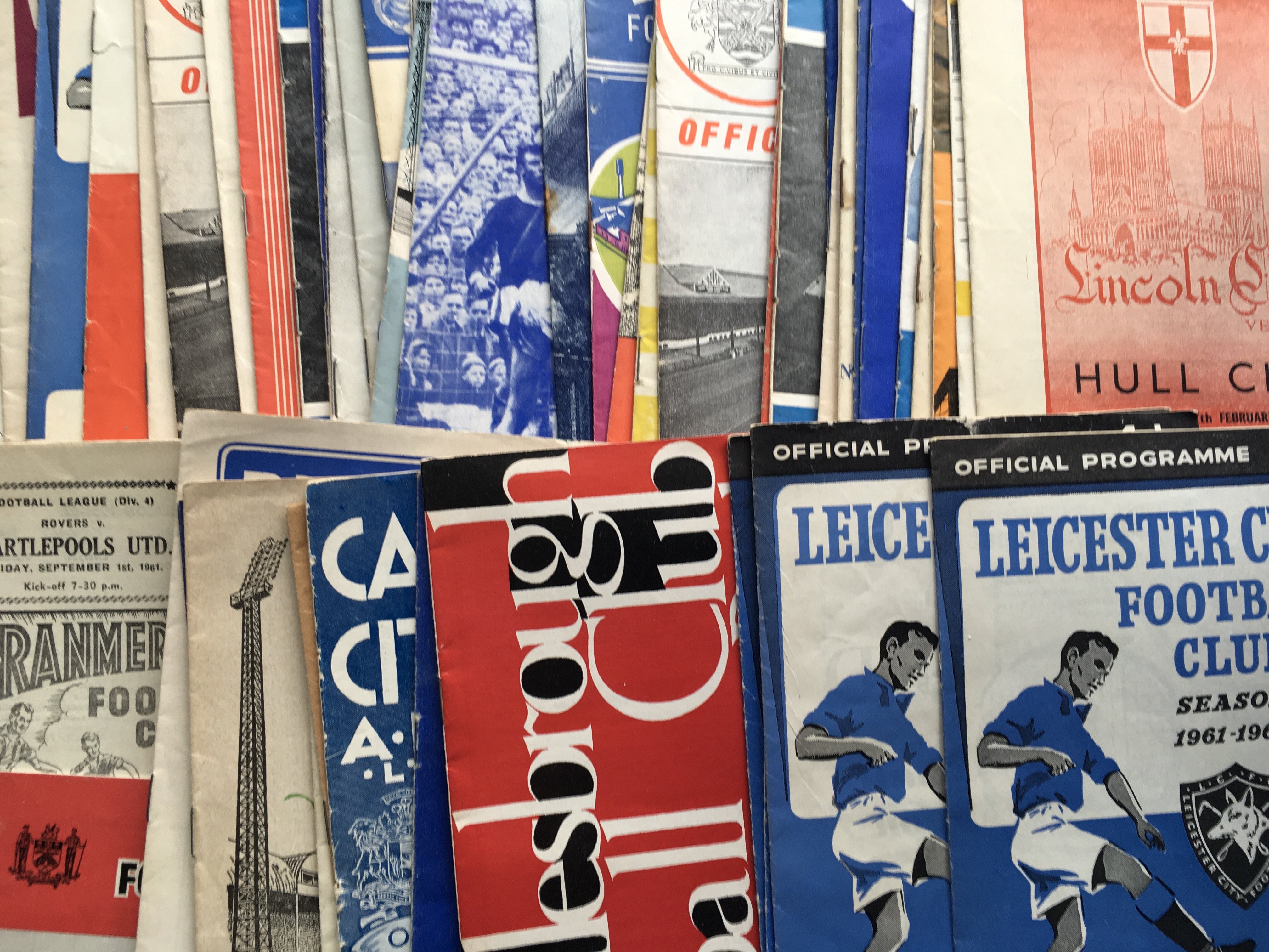 1960s Football Programmes: The majority early to mid 60s from a wide range of teams in good condition. 9 are hole punched. (90)