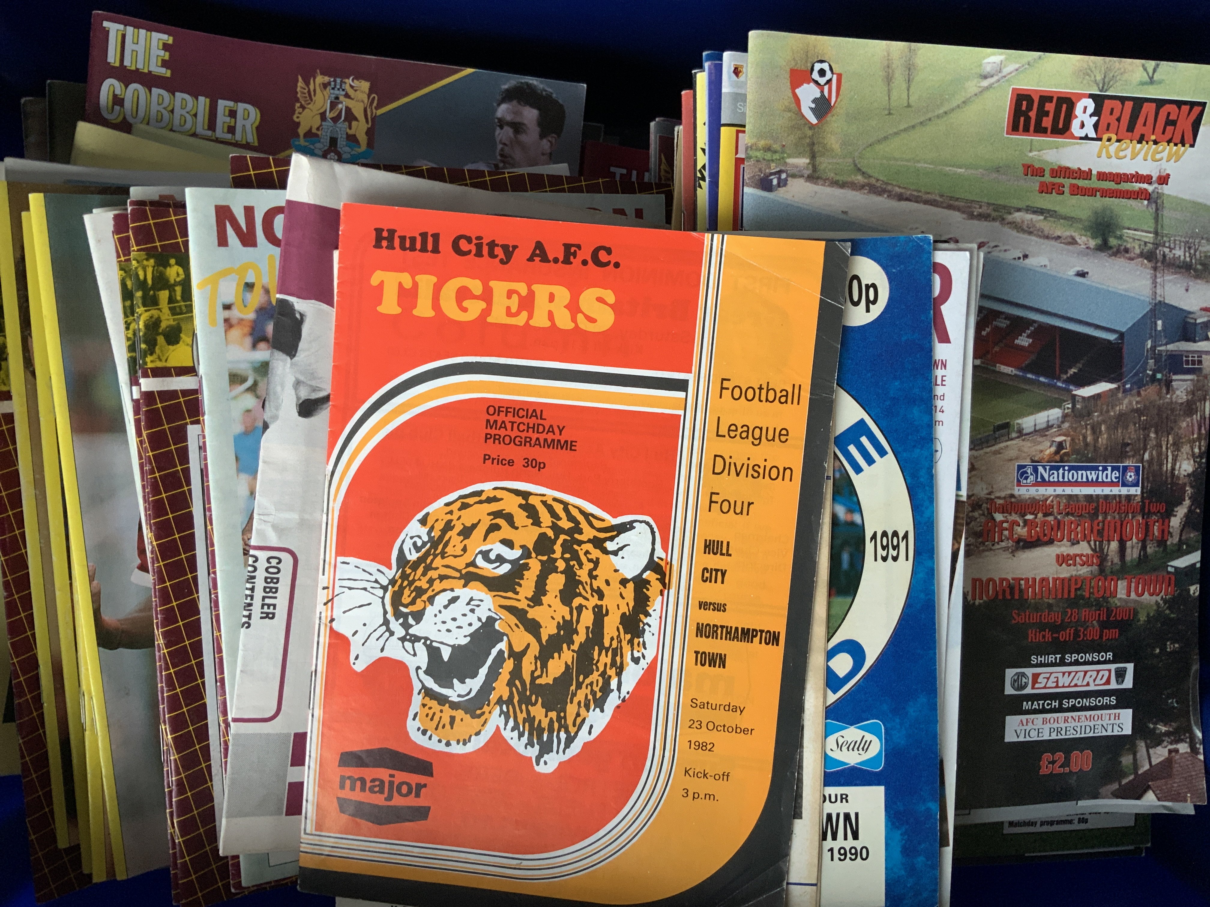 Northampton Town Football Programmes: From the 80s onwards the majority homes. Good condition with instructions to sell. (200+)