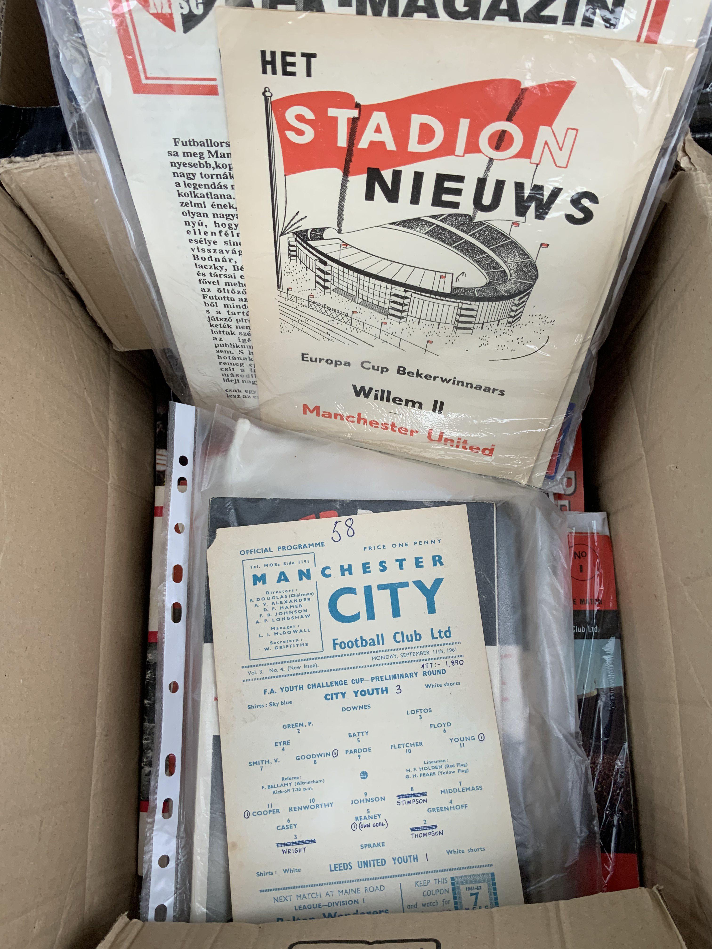 Manchester United Football Programmes: Quantity worthy of an inspection as spotted some youth and reserve programmes. 1958 Cup Final and some specials included. Instructions to sell.