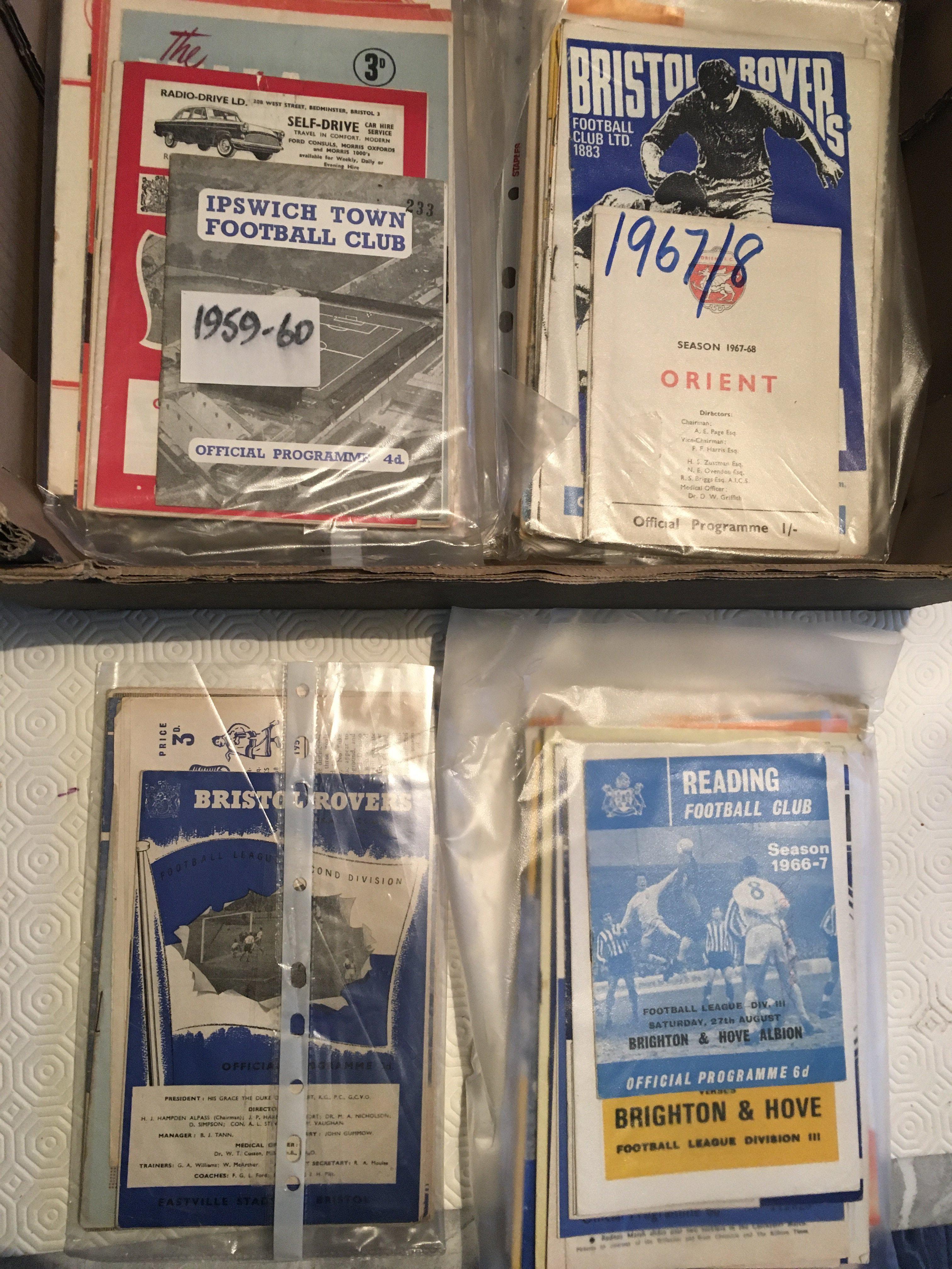 Brighton Away Football Programmes: From 58/59 to 69/70 with 66/67 looking complete. Good condition. (161)