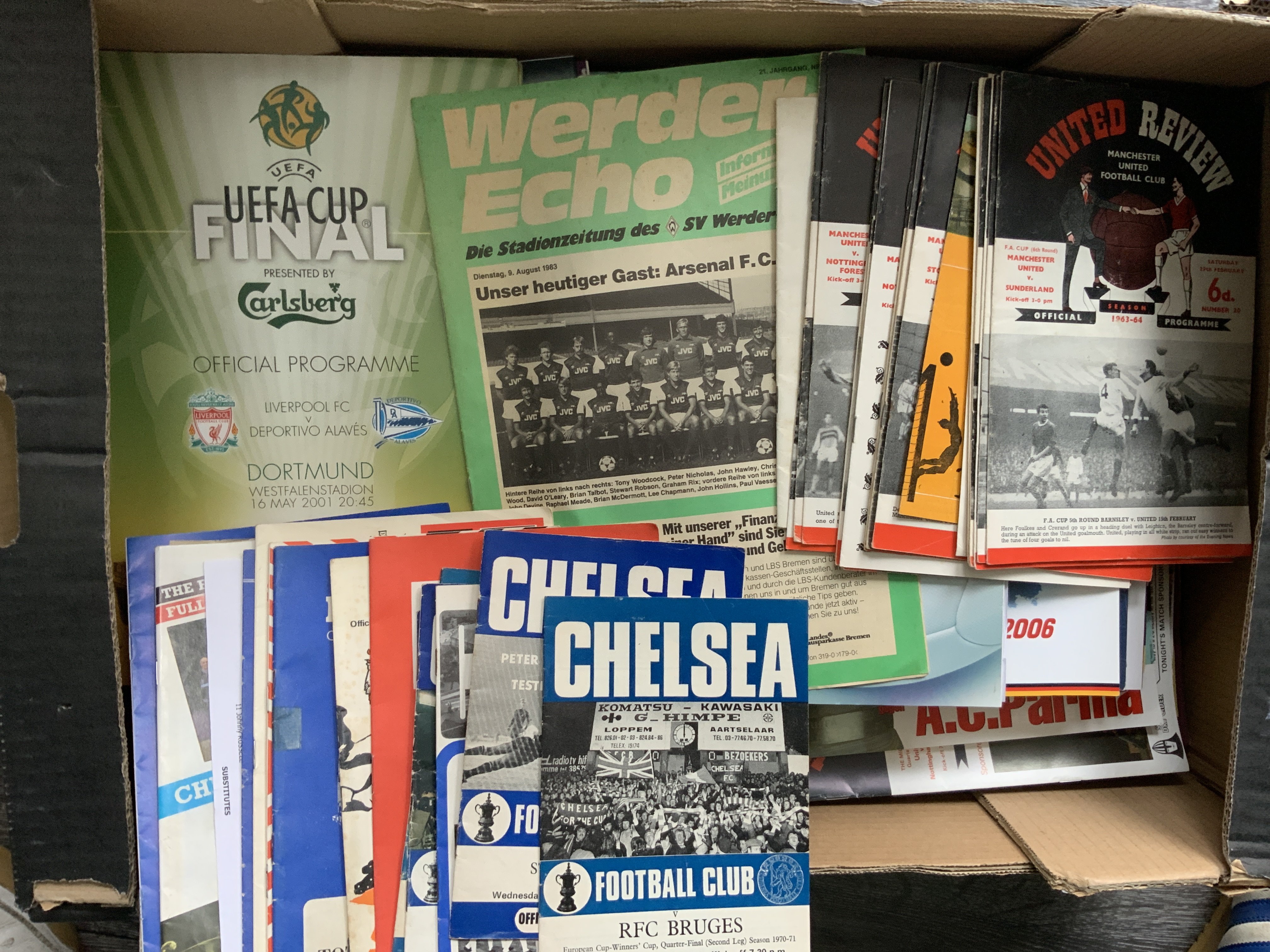 Big Match Football Programmes: England Internationals, FA Cup Finals and Club programmes from the early 60s onwards including Manchester United. C/W a full set of London 2012 Olympic Programmes. Instructions to sell. (Box)
