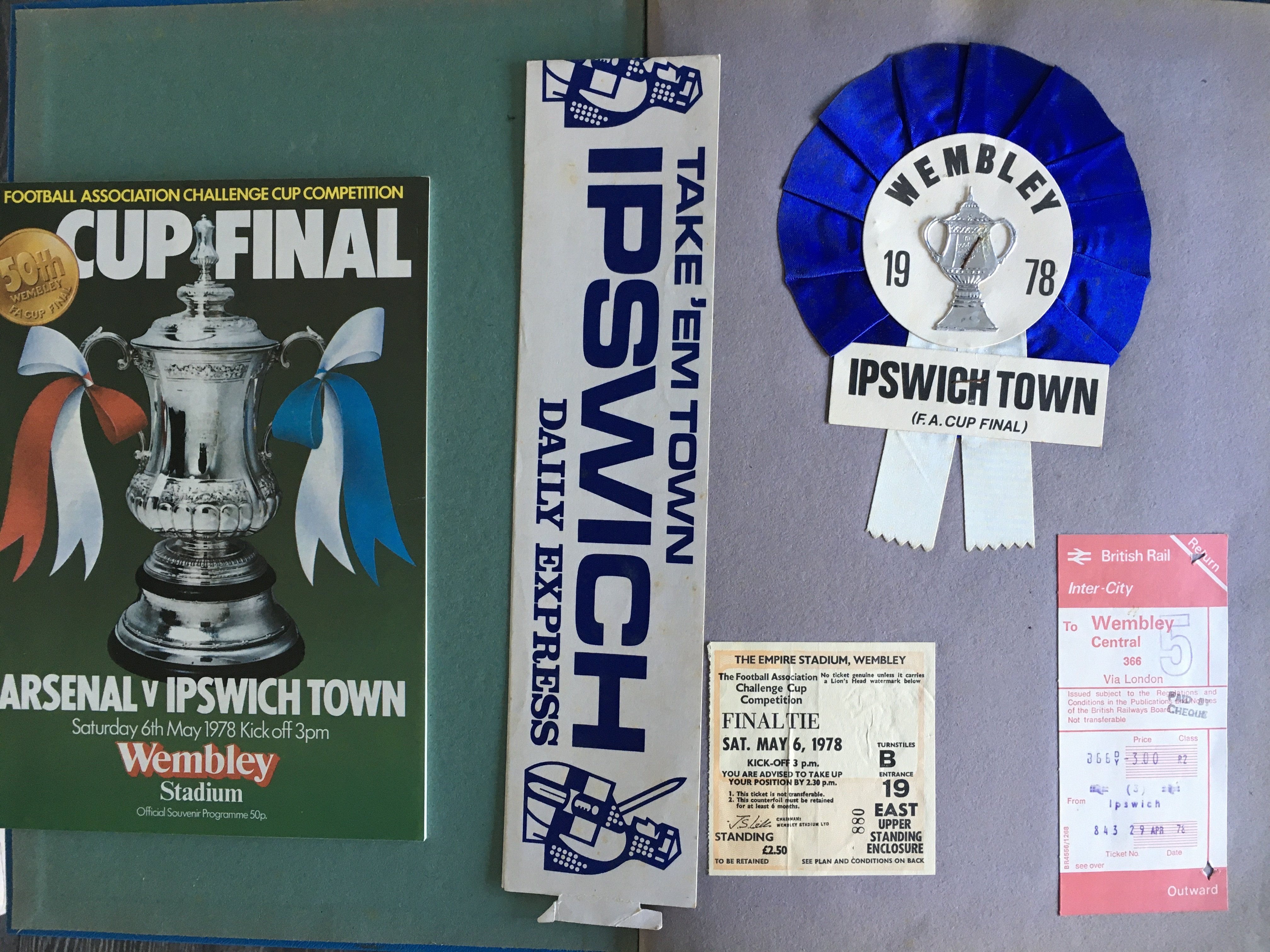 Football Scrapbook + Memorabilia Box: Scrapbooks from the 60s include titles 1966 World Cup, Managerial Changes, East Midland Match Reports, Lancashire Match Reports, Welsh Club Match Reports, Luton Town, West Country, Transfer Talk Notts County and West Ham. Includes programmes colour team groups from magazines, random programmes, booklets from 1964 named Top Footballers Top Teams and Big Moments. Worth a look.