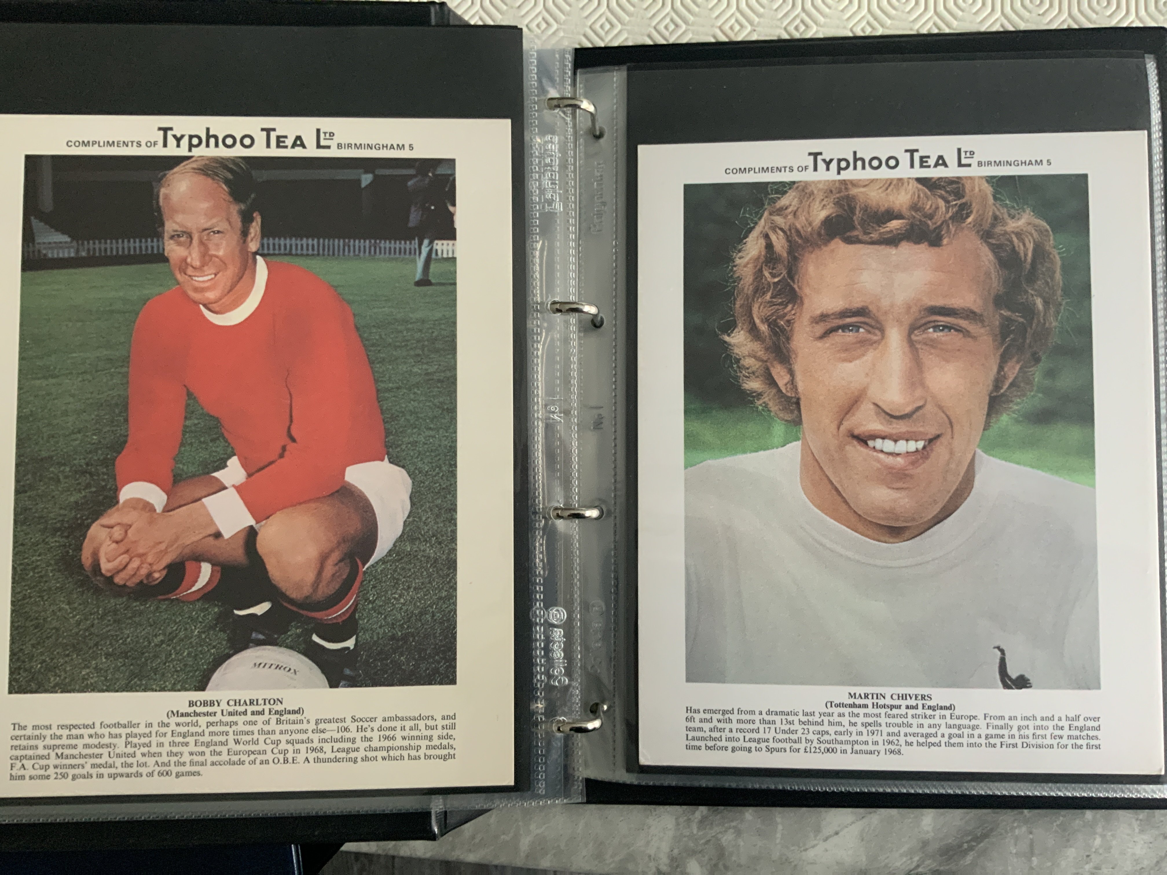 Typhoo Tea Football Cards Complete Set: Football Stars 1973 Complete of all 24 in excellent condition. (24)