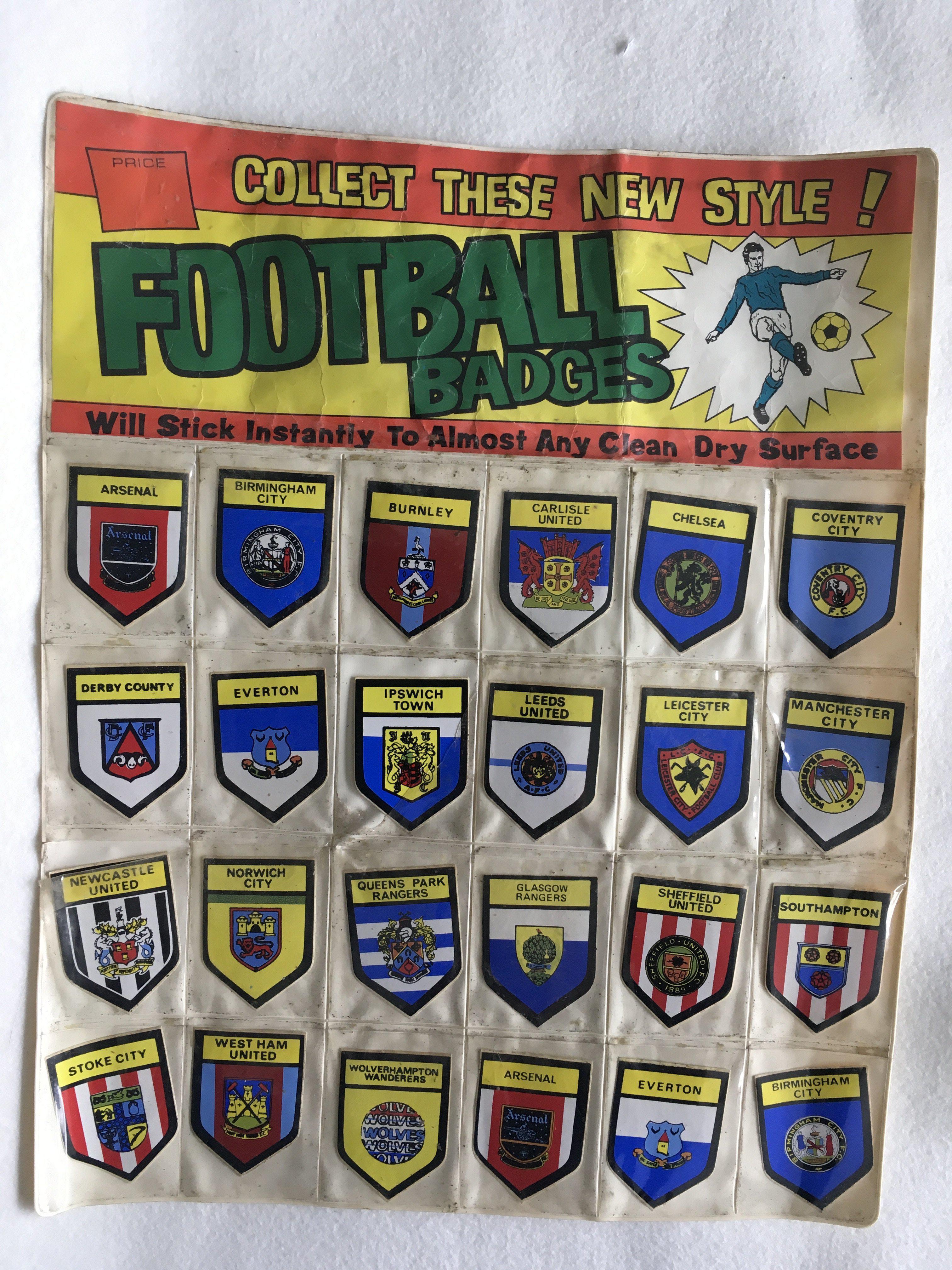 BABS Shop Display Of New Style Club Badges Cards: Original display of 24 of the new style club badges. (24)