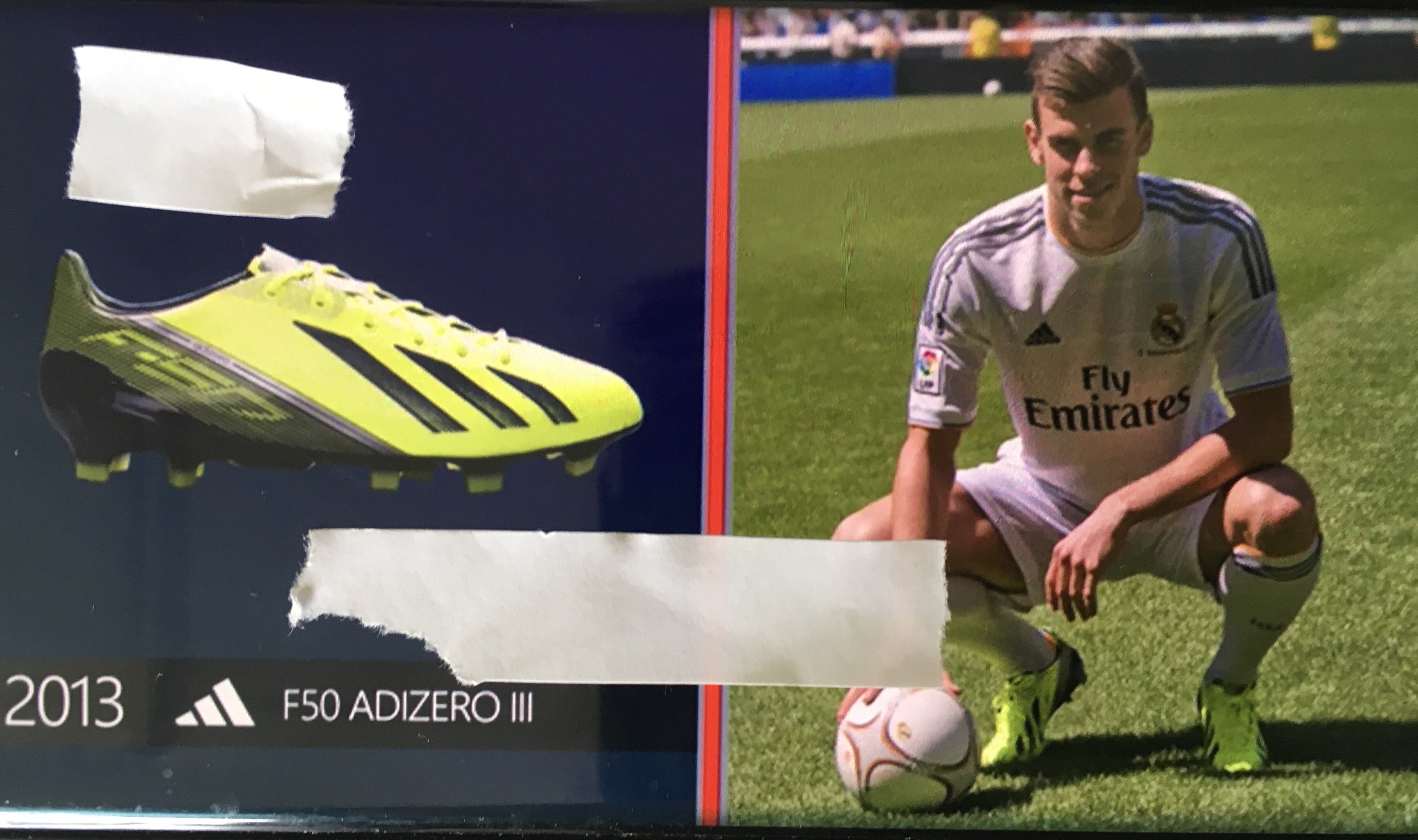 Gareth Bale Tottenham Match Issued Signed Football Boots: Adidas F50 green and blue Adizero boots issued to Bale in 2013 but not worn as they are unused. Both boots signed with his number 11 autograph. Picture of him wearing this style boots online.