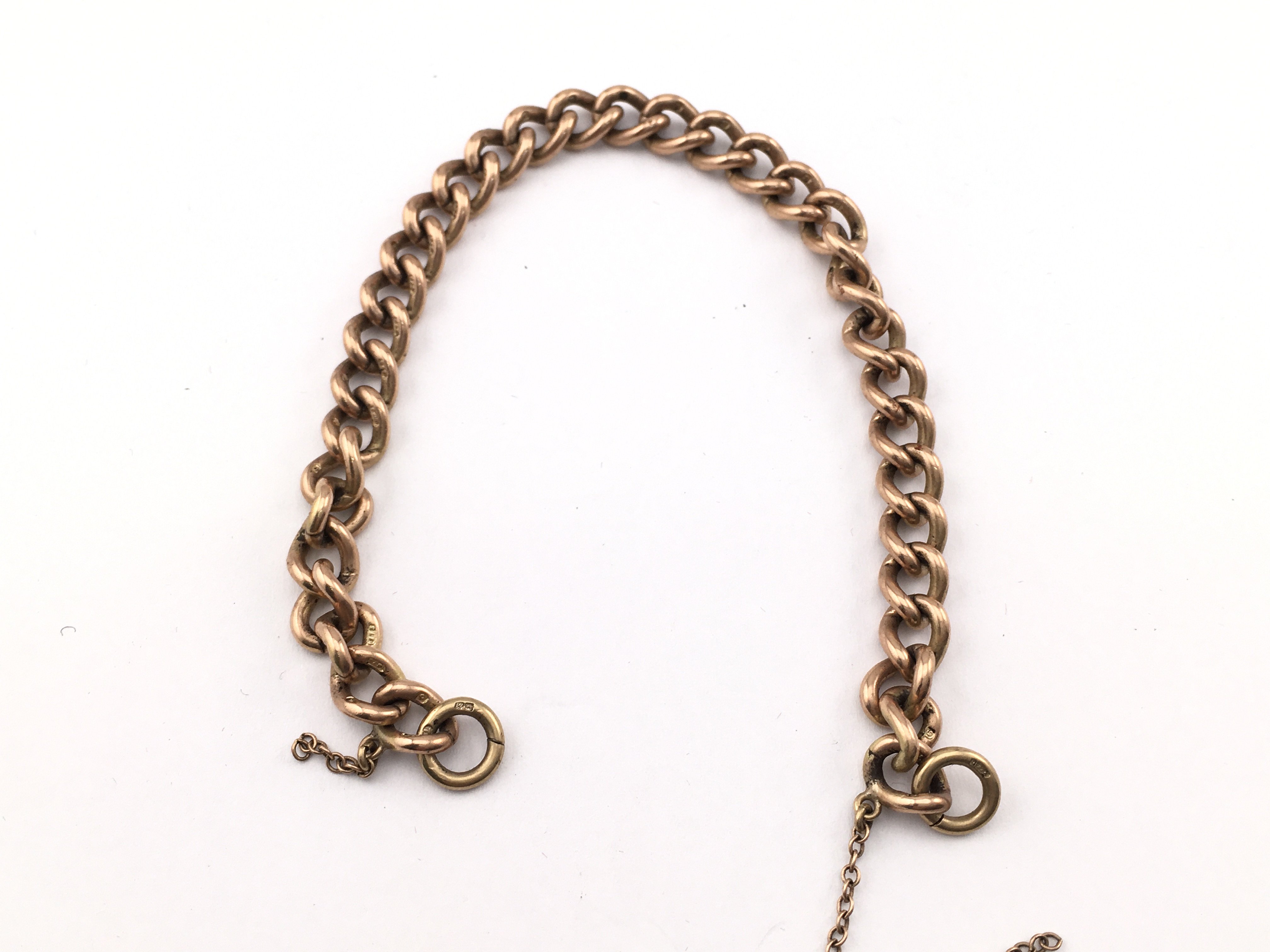 A 9ct gold bracelet 19.06g, no clasp. Approx 18cm. Postage A