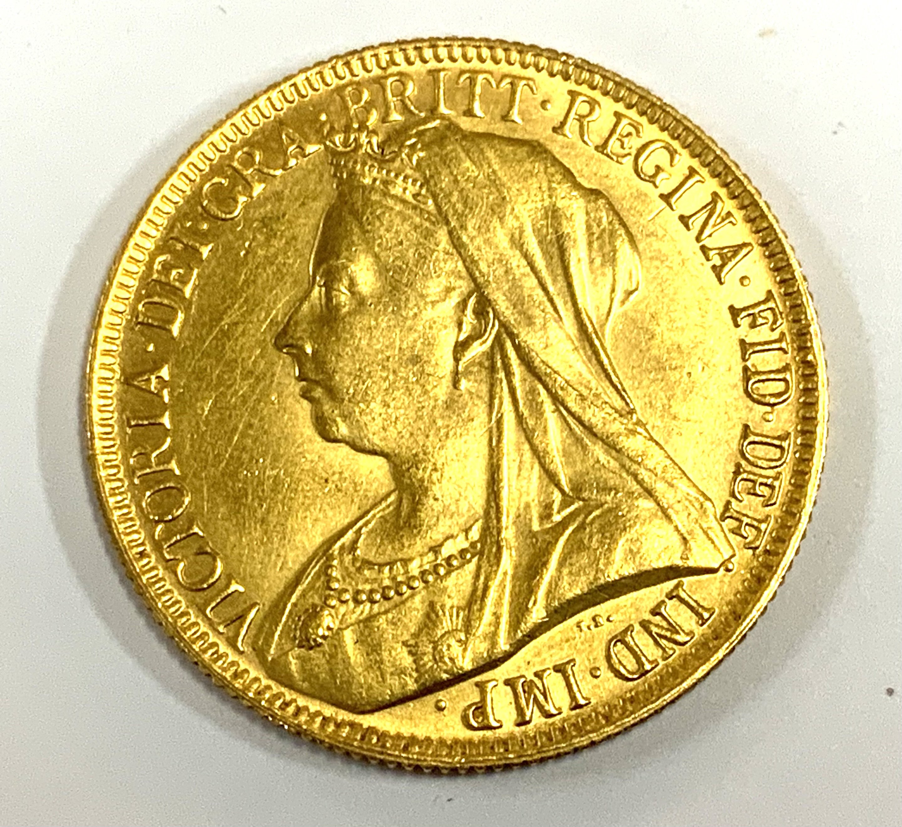 1893 Victoria Veiled Head &pound;2 Double Sovereign Gold Coin, 16g (A)