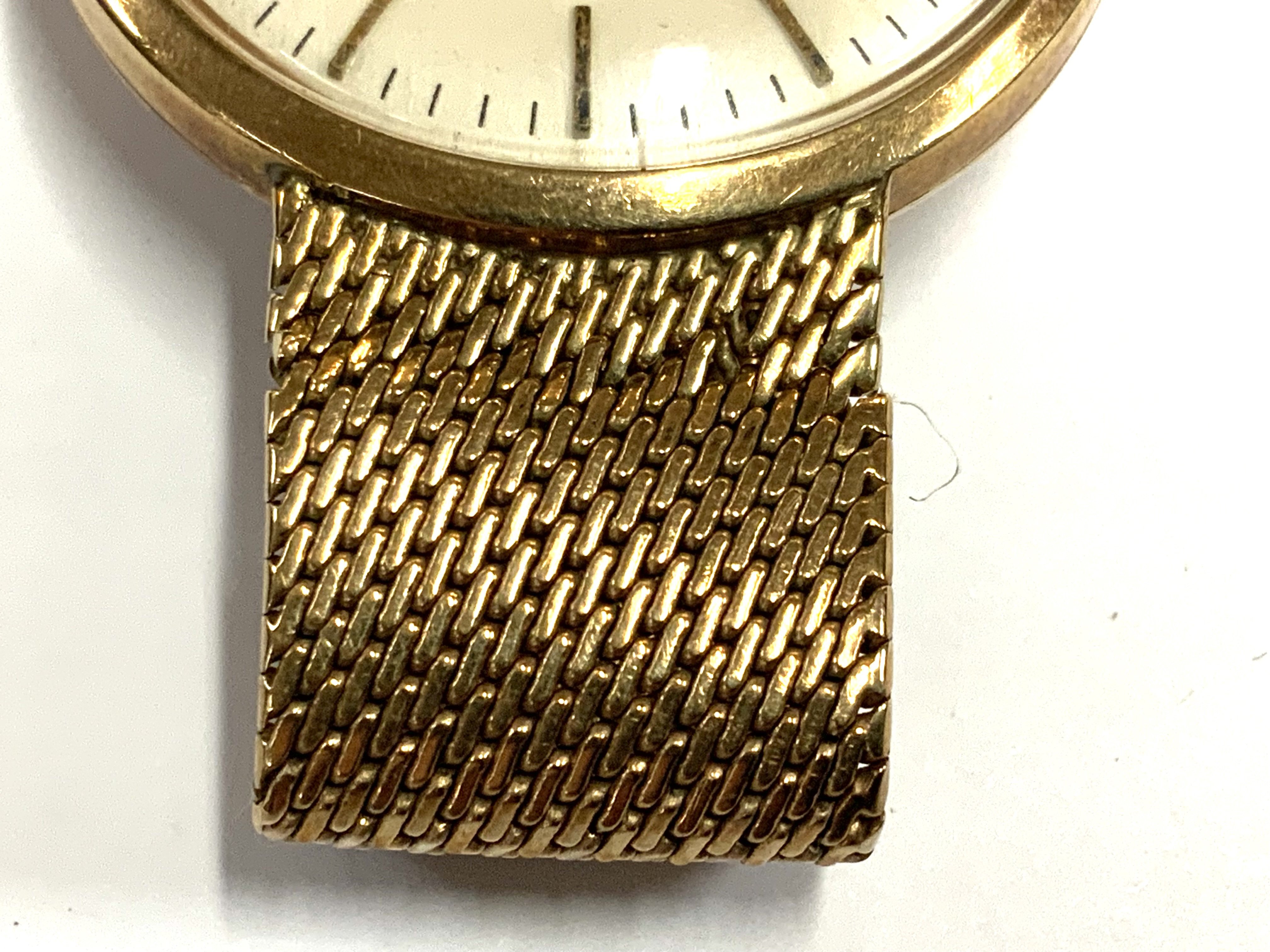 A vintage 9ct yellow gold Rolex wristwatch with a 9ct gold mesh strap. Total weight 51.17g (A)