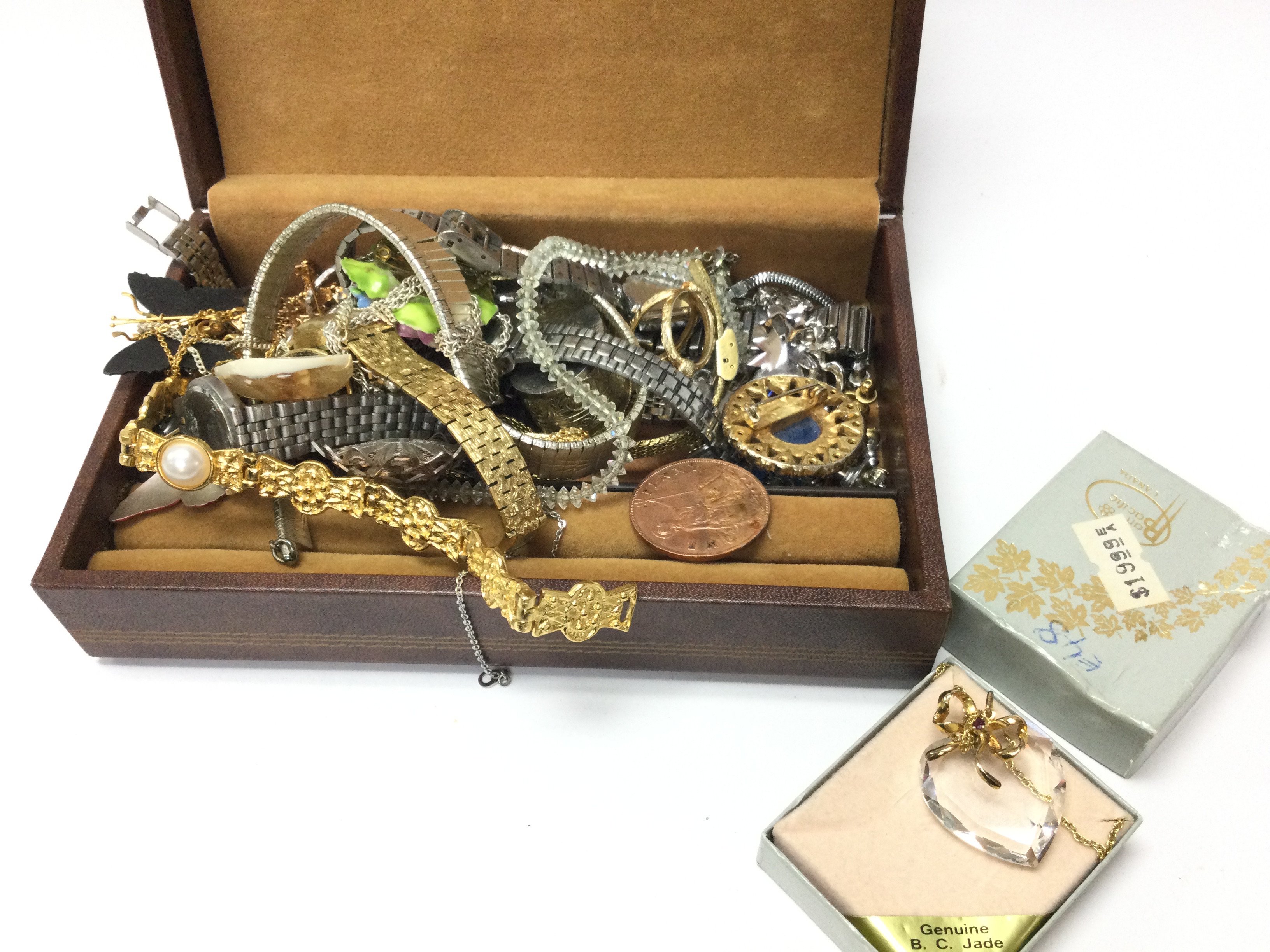 A mixed collection jewellery including necklaces, rings etc . Postage category B