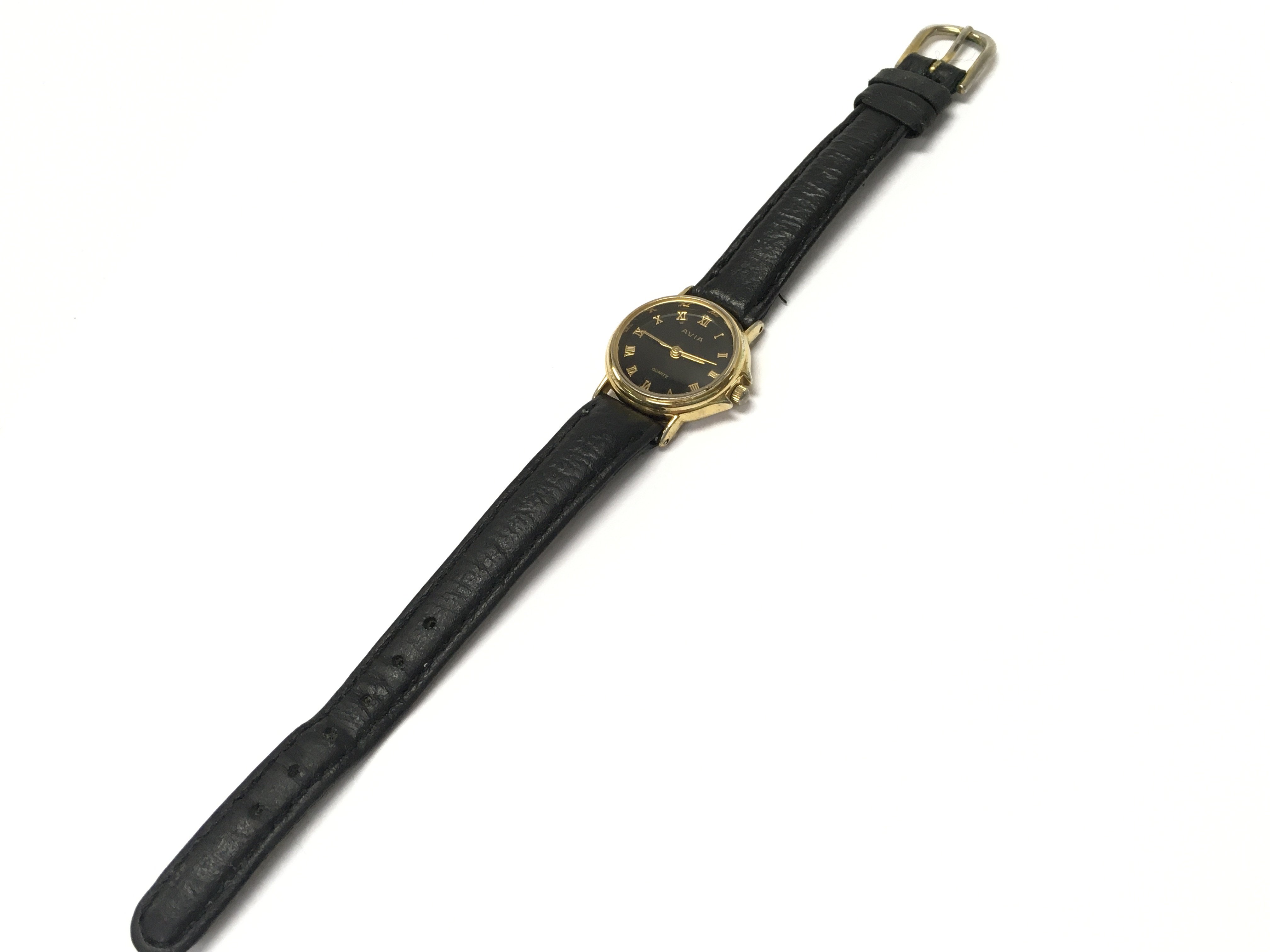 A ladies gold tone Avia quartz watch, 24mm case.