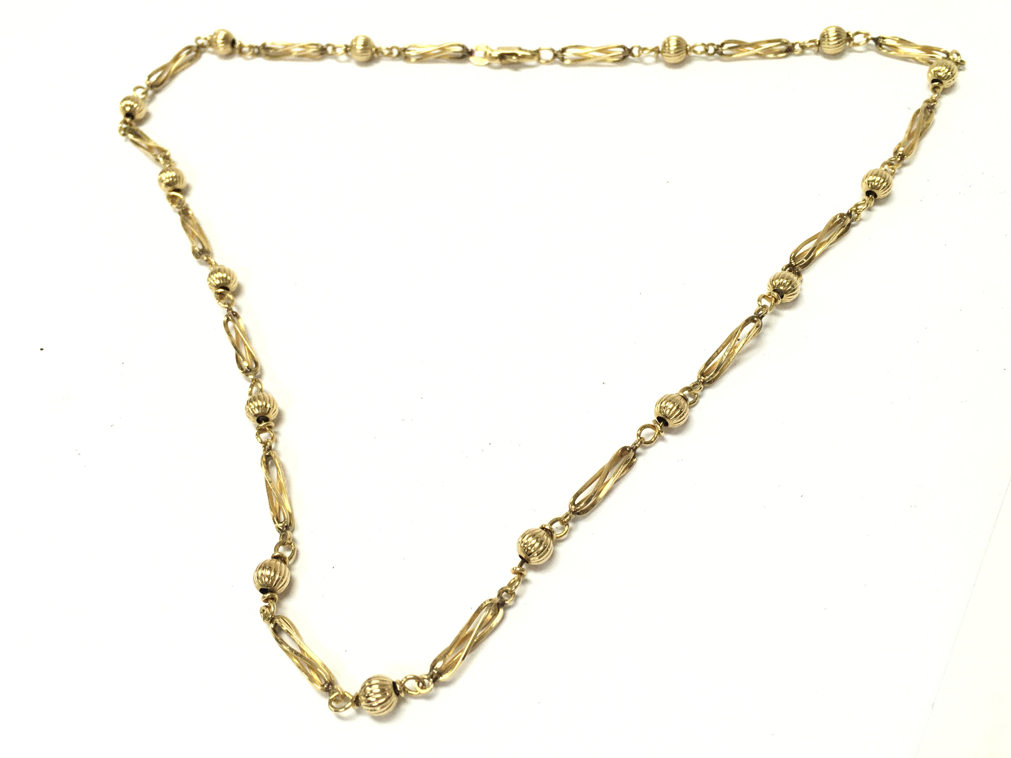 A 9 carat gold fancy chain , total weight 12.55g