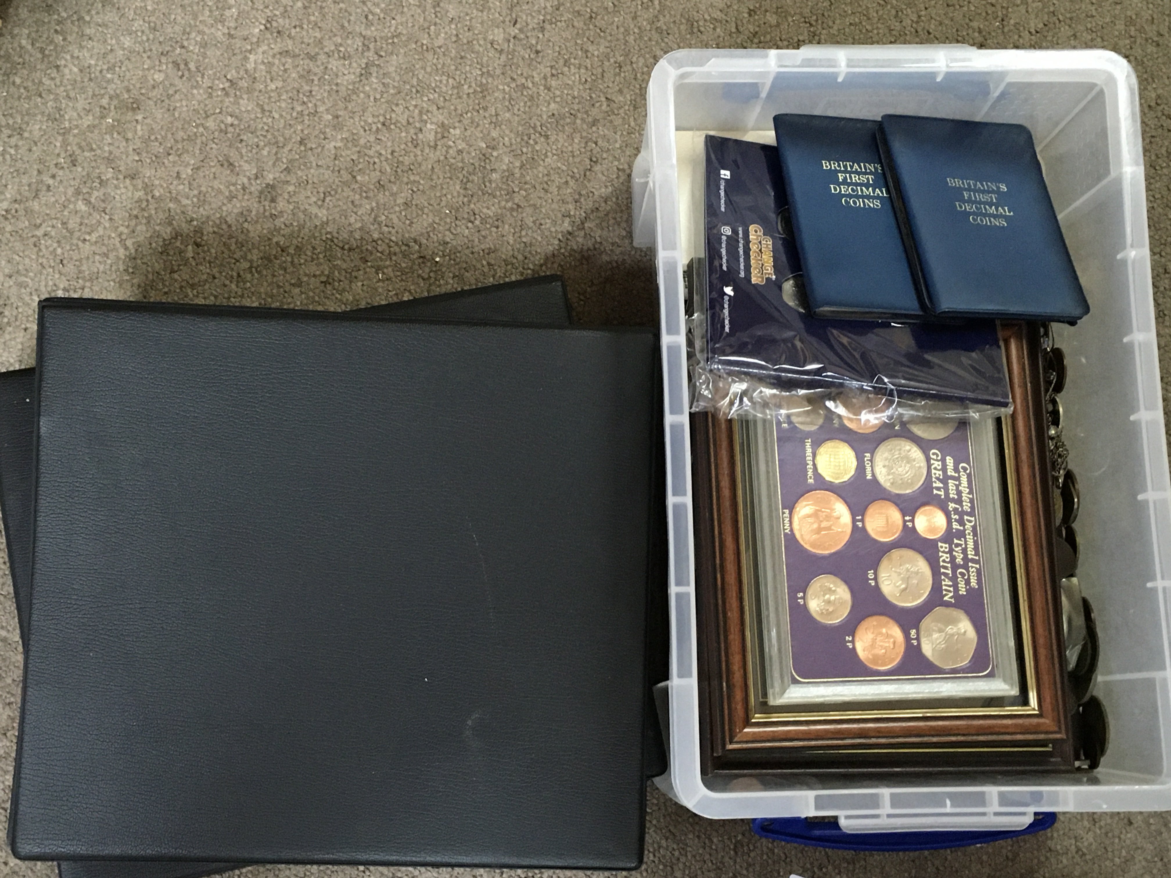 A Collection of British coins including pennies, half crowns , Change Checker Beatrix Potter 50p pack etc