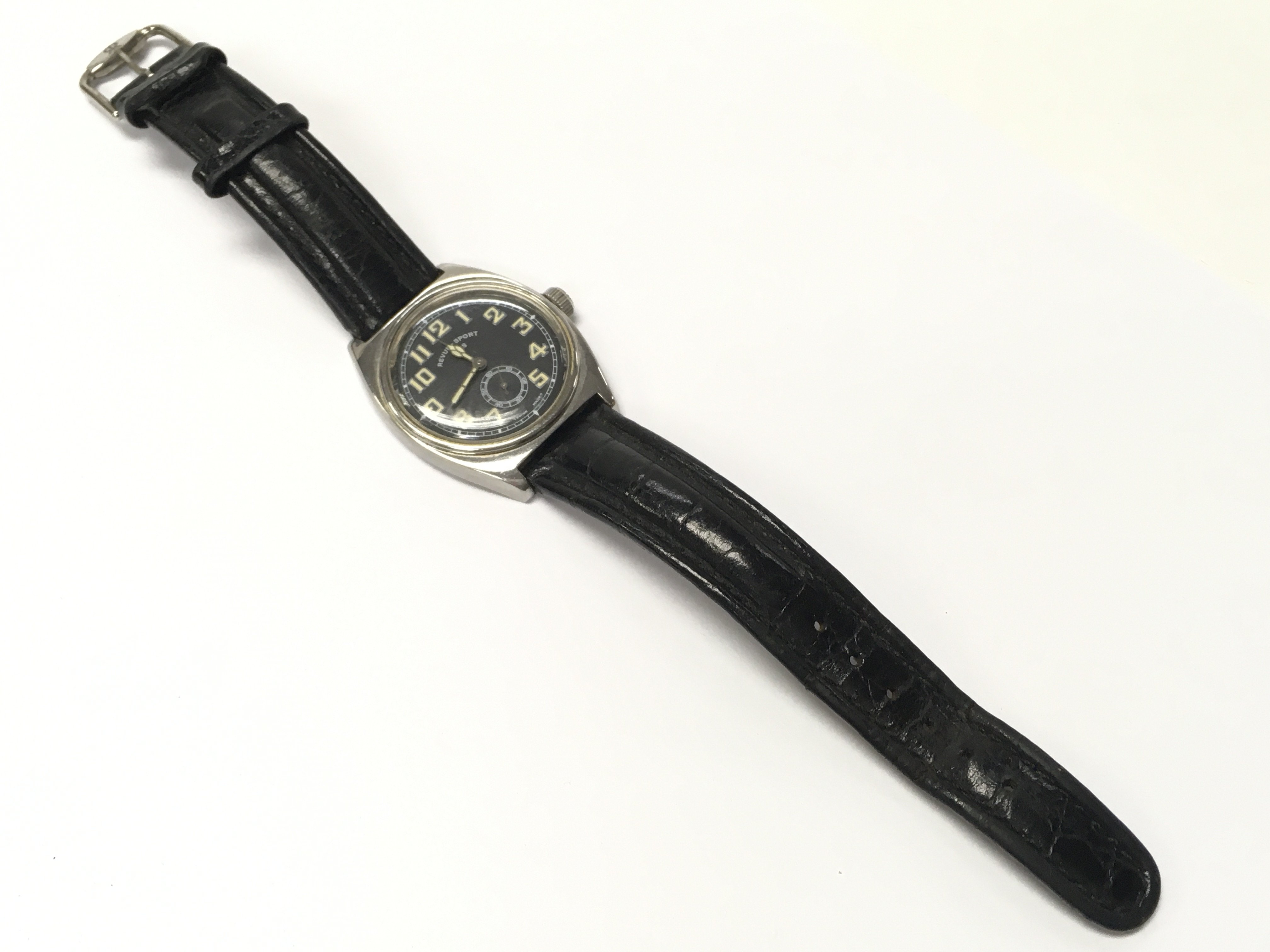 WITHDRAWN - A vintage mens Revue Sport 30s limited edition wrist watch, (seen working) postage category A