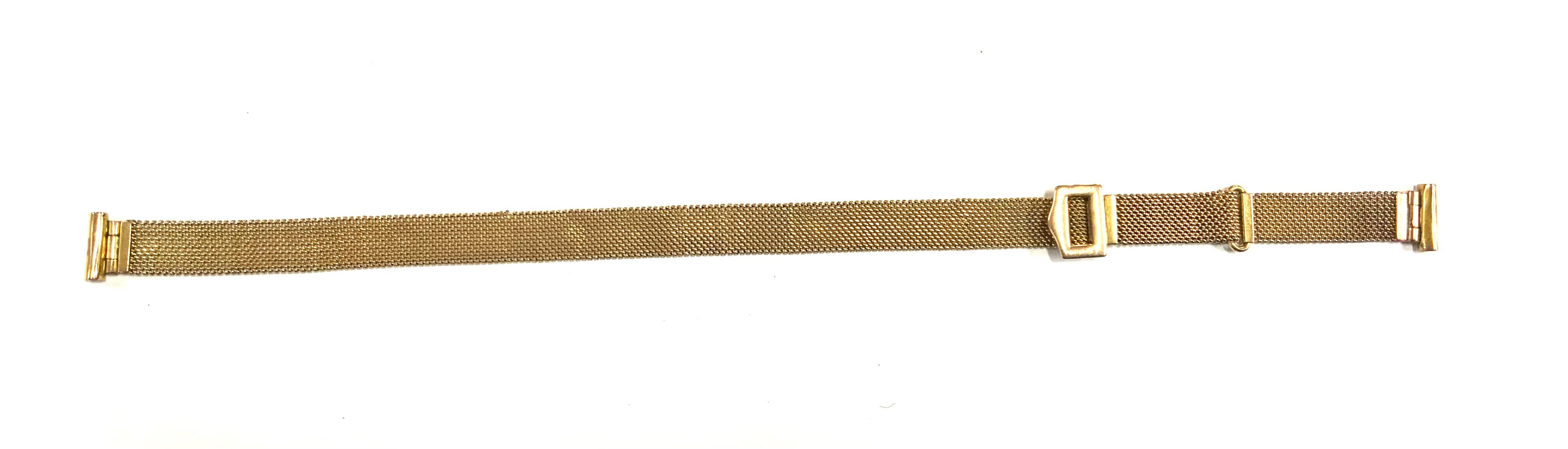 A 9ct gold mesh watch strap (A) total weight