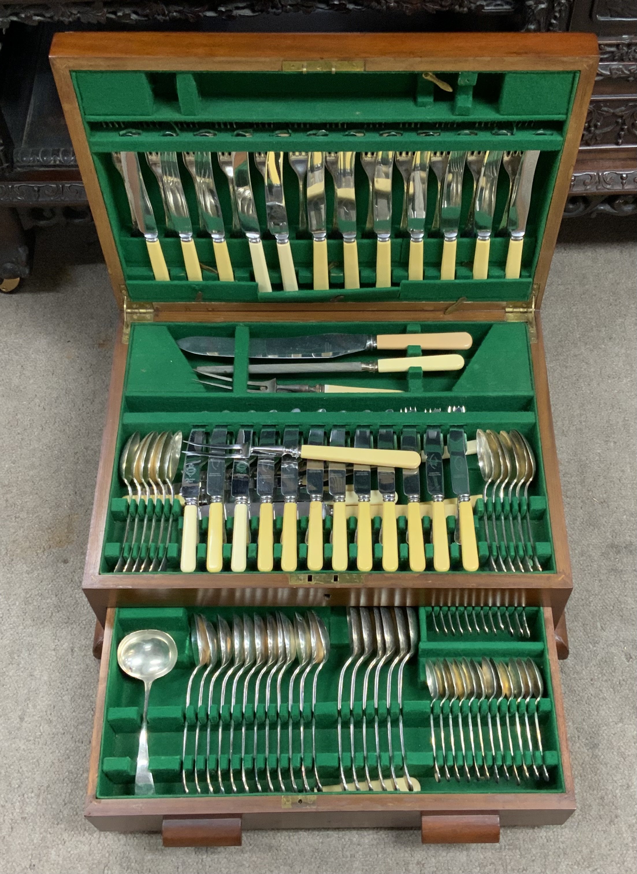 A Large Canteen of silver plated cutlery. (D)