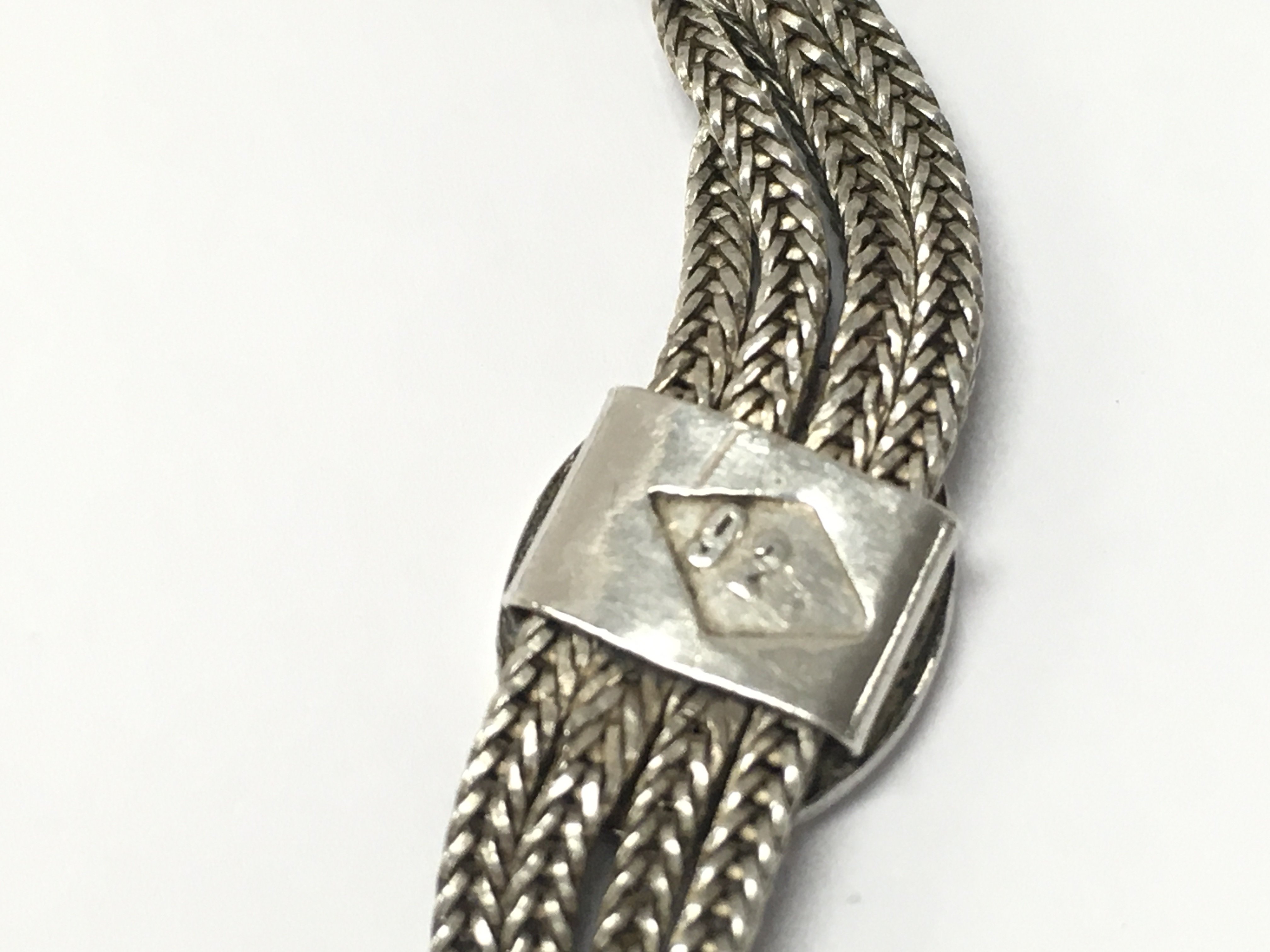 A Turkish silver and enamel necklace. Postage category A