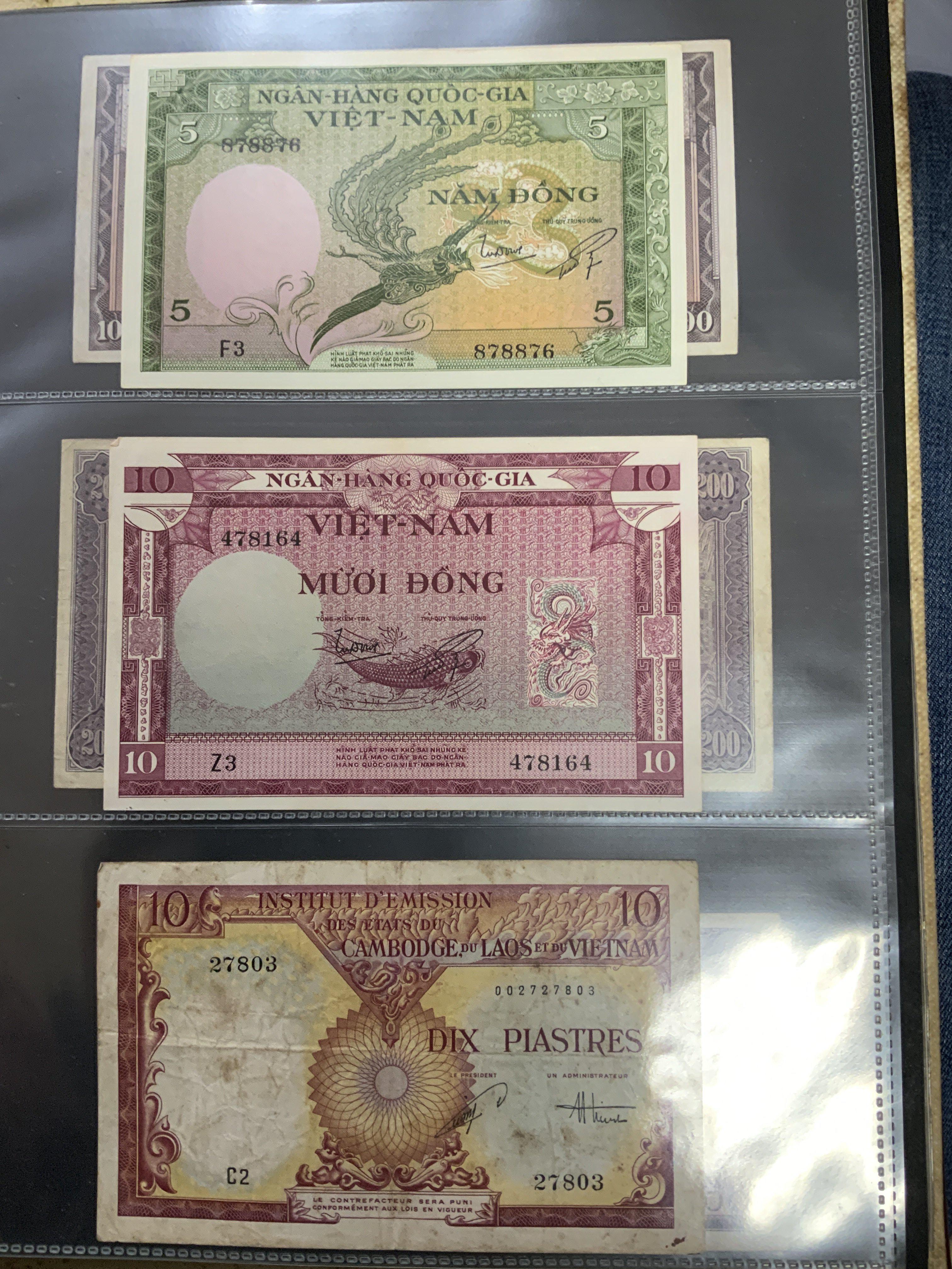 An extensive album of banknotes to inc Nepalese, Laos and Vietnamese banknotes. (B)