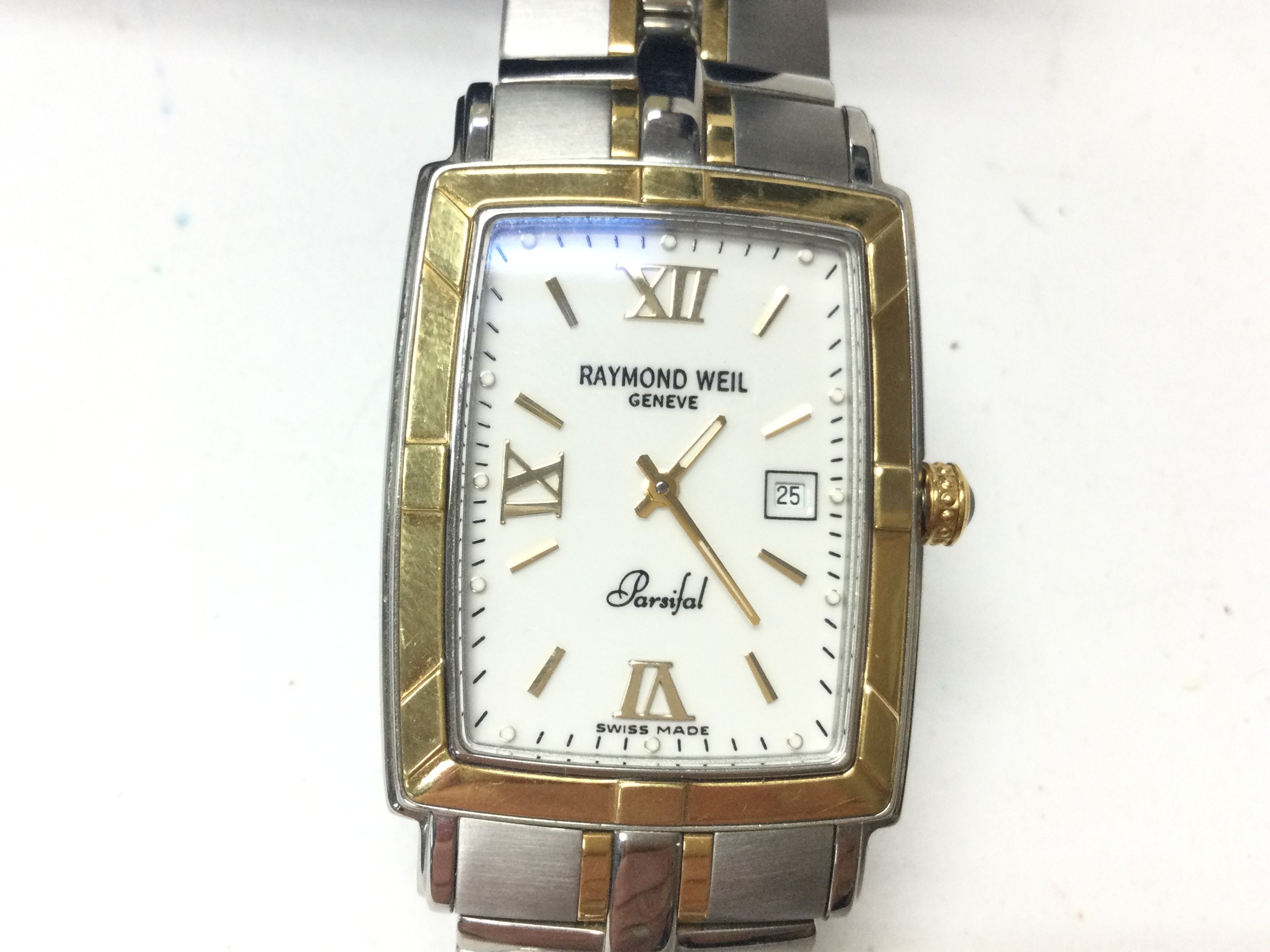 A Raymond Weil Parsifal watch with box and papers. Postage B
