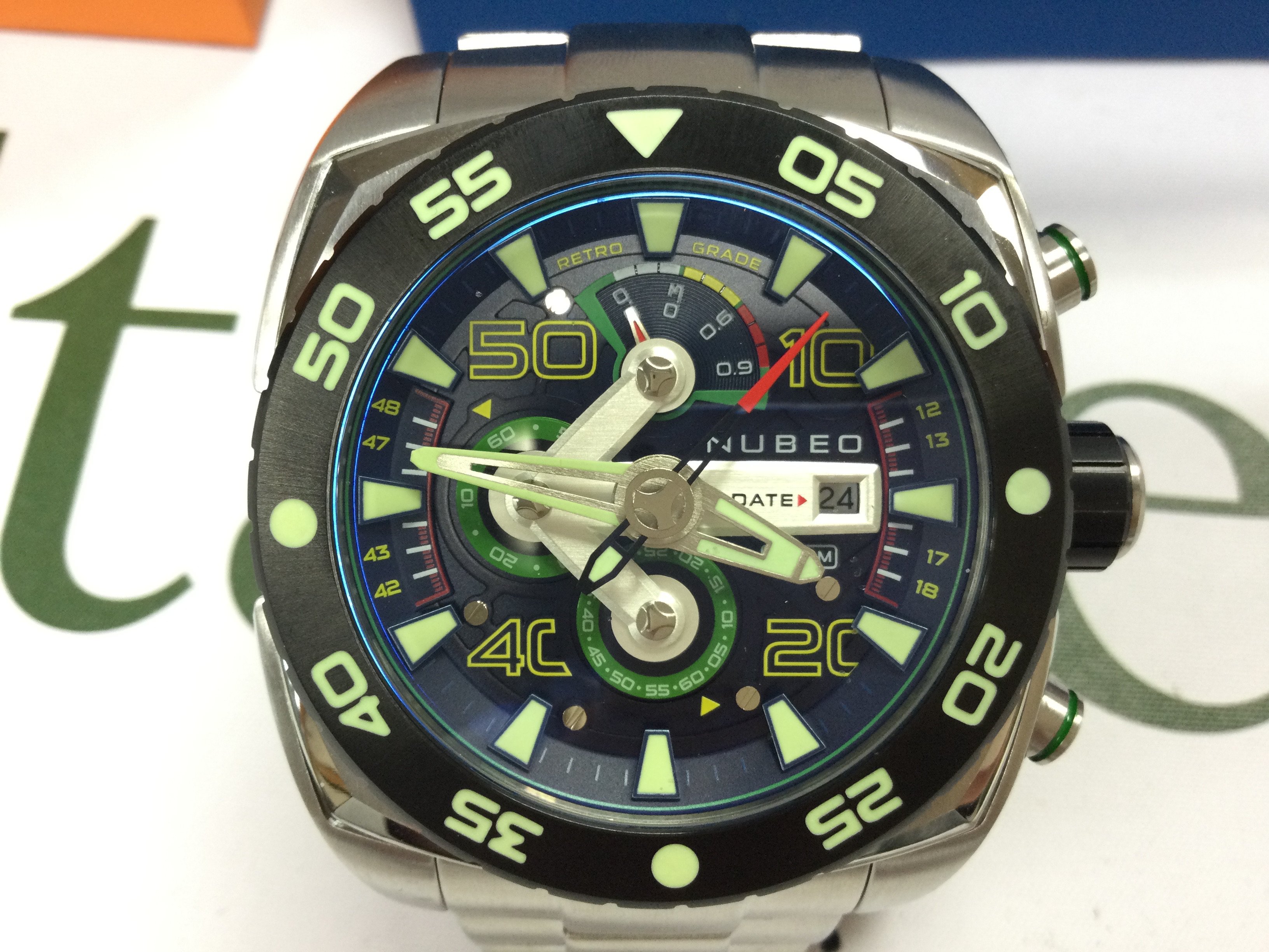 A Nubeo ltd edition Ingenuity wrist watch in unworn condition. Seen running with box and papers. Postage B