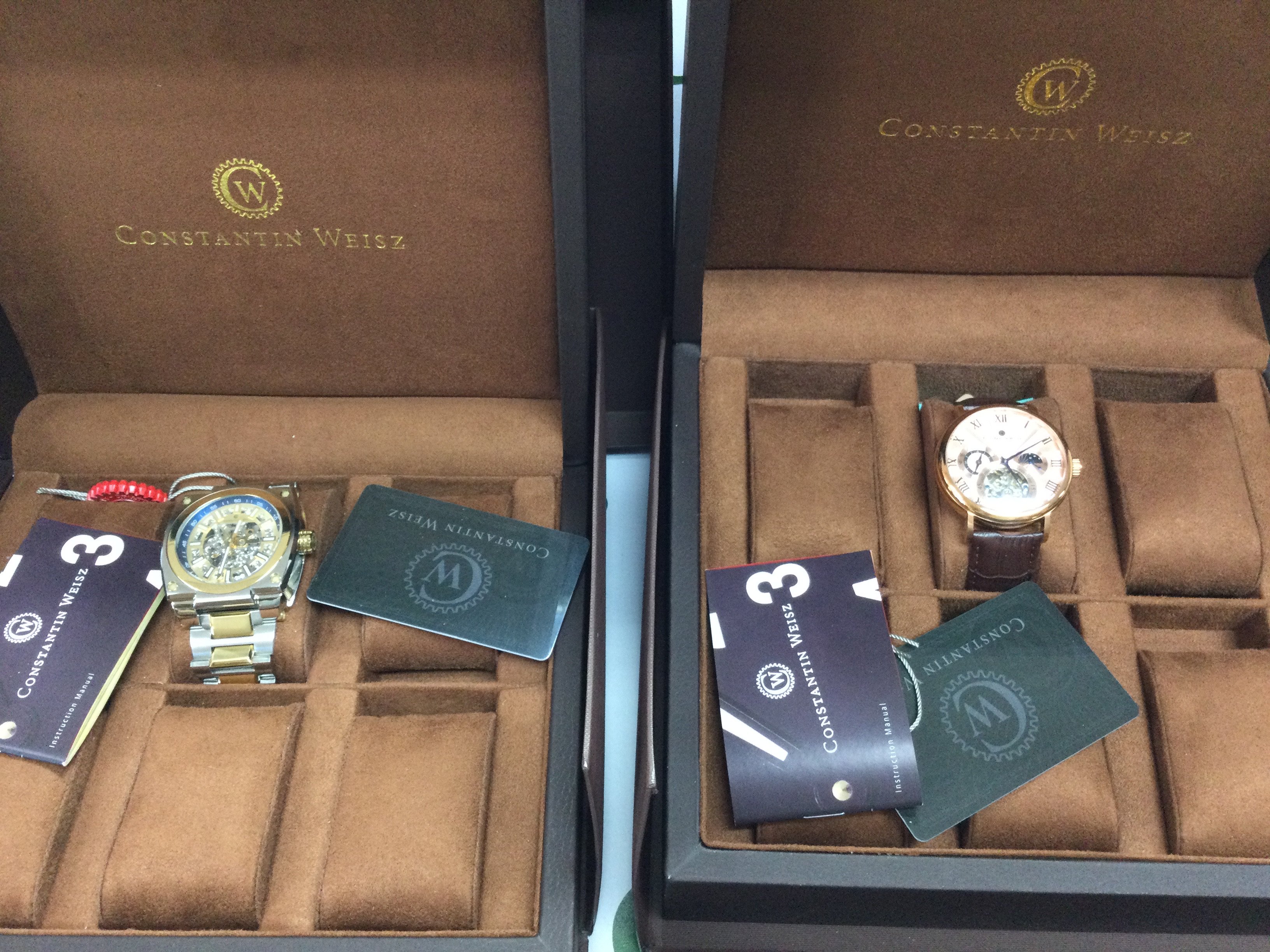 Two Constantin Weisz automatic wrist watches both working and in excellent condition in two Watch boxes. Postage B