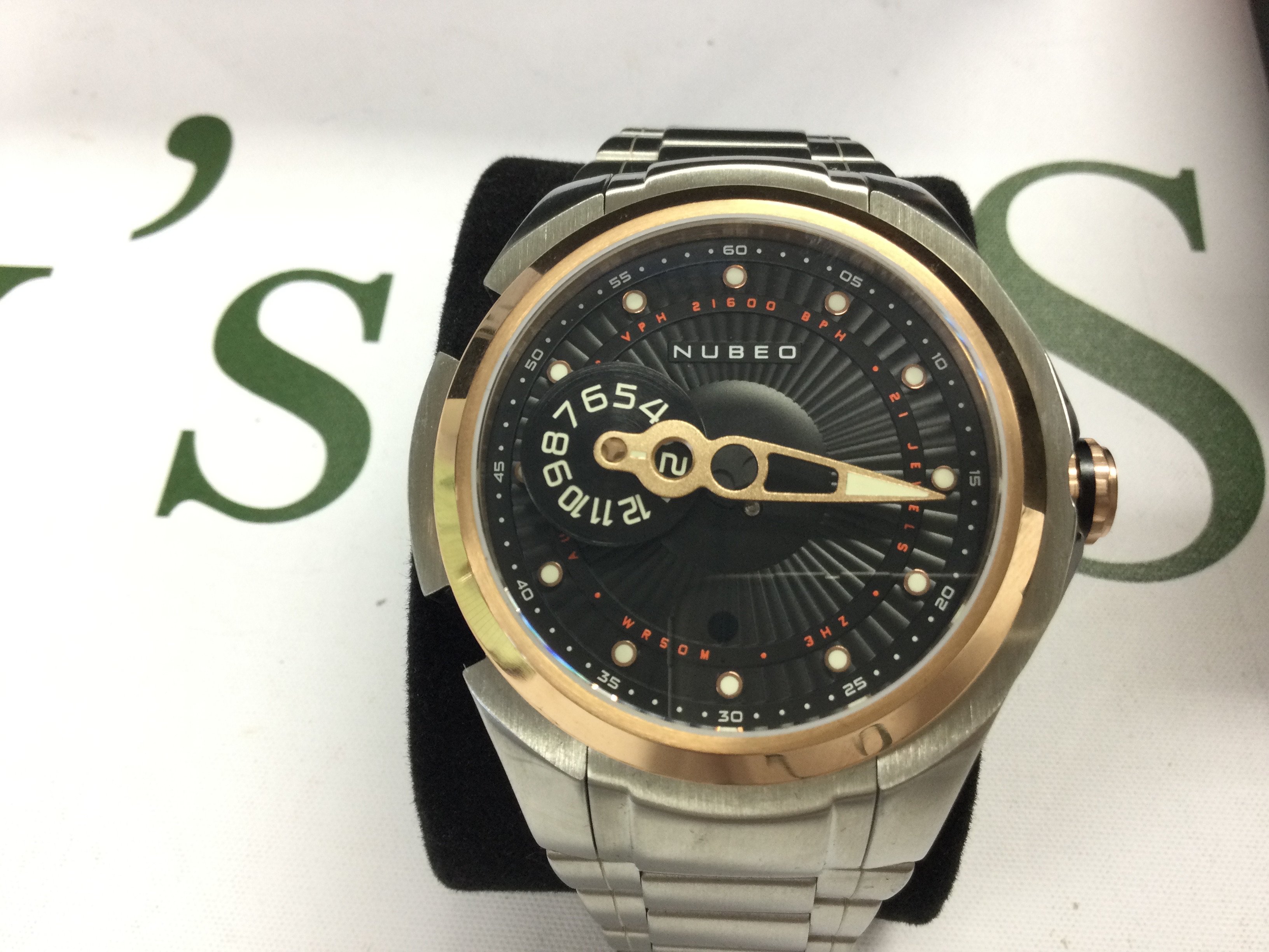 A Nubeo Ltd edition watch with box and papers. In excellent condition seen running. Postage B