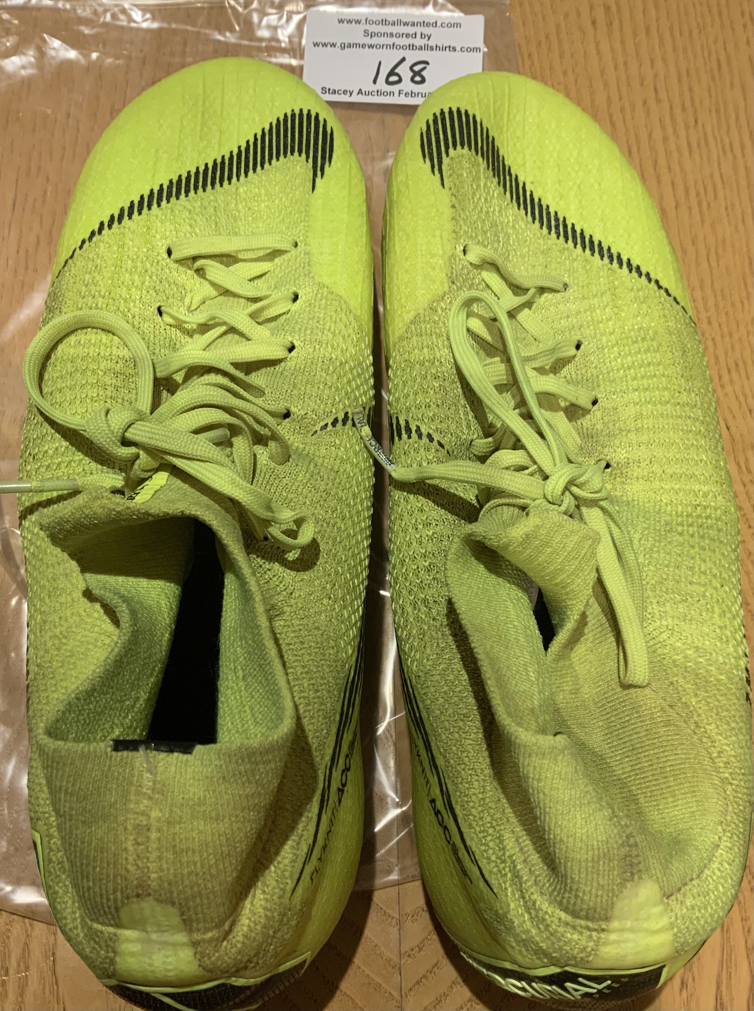 Tottenham Match Worn Aurier Football Boots: ZMI Maman and Ivory Coast flag to both Nike Mercurial boots. 