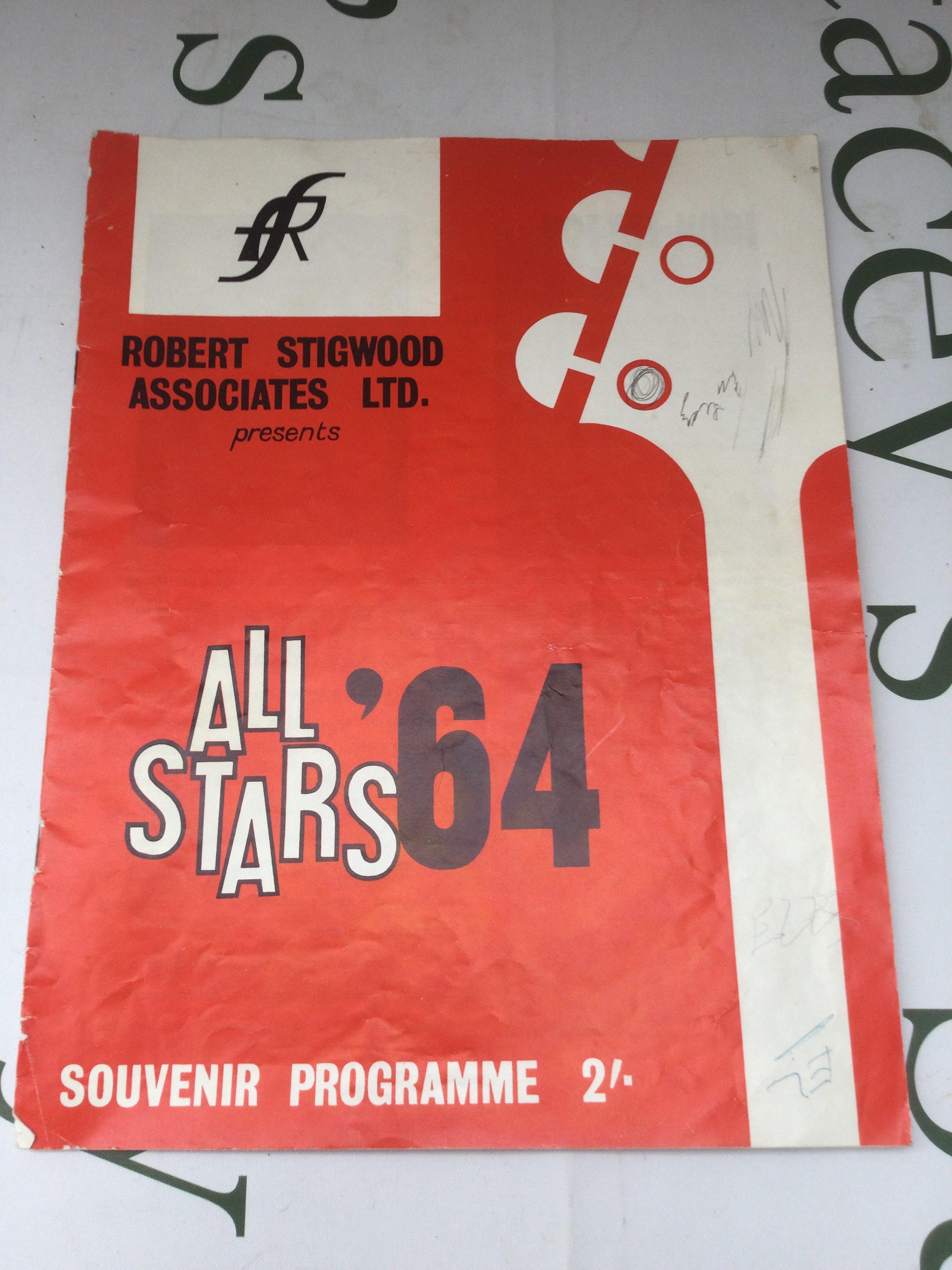 A fully signed Rolling Stones 1964 tour program.