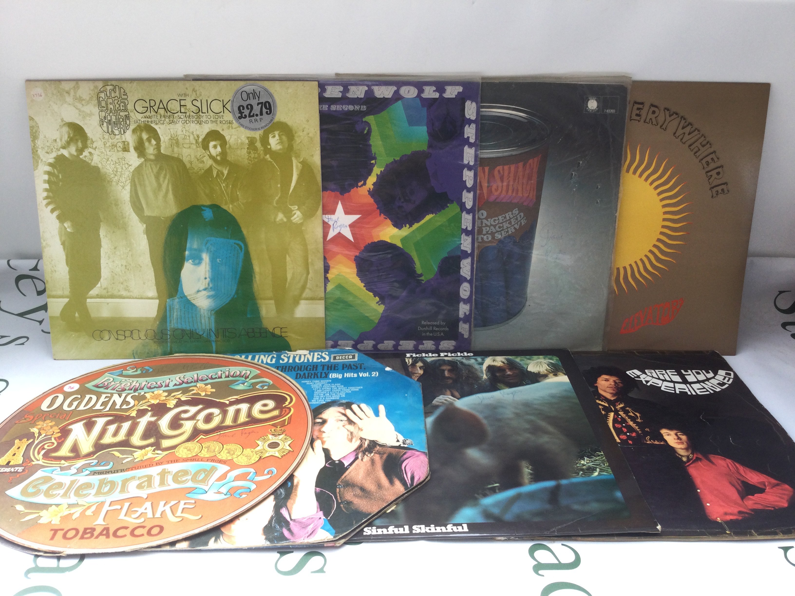 Sixteen 1960s rock and pop LPs by various artists including Jimi Hendrix, Small Faces, 13th Floor Elevators and others.