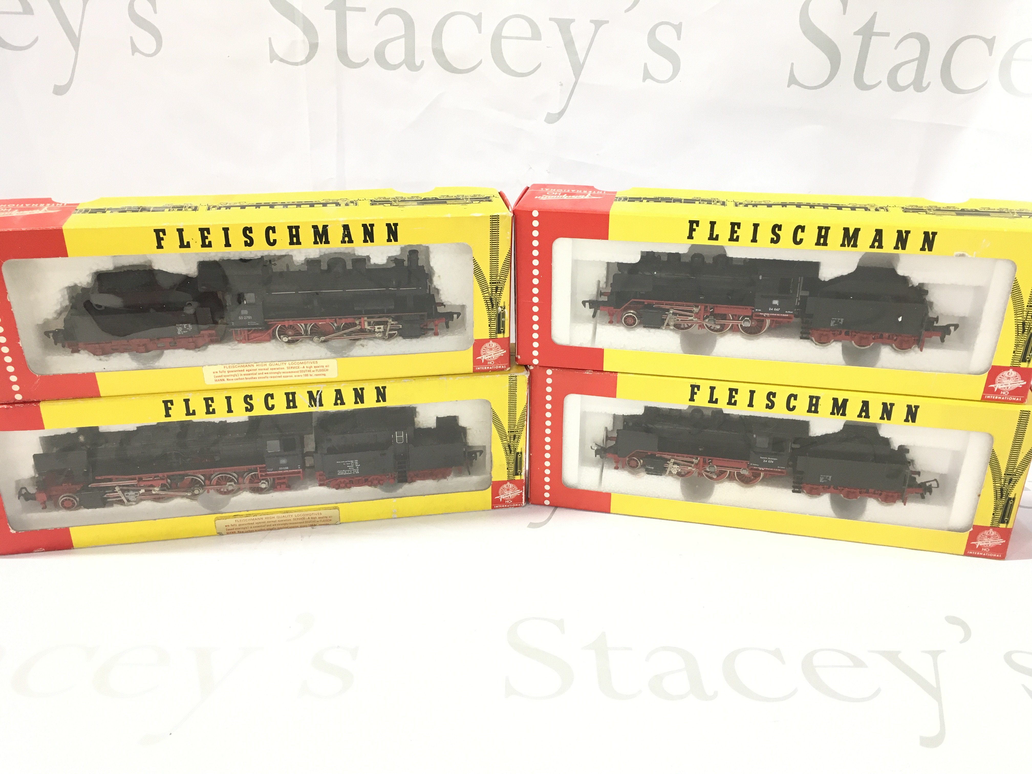 4 X Boxed Fleischmann H0 Gauge Locomotives.