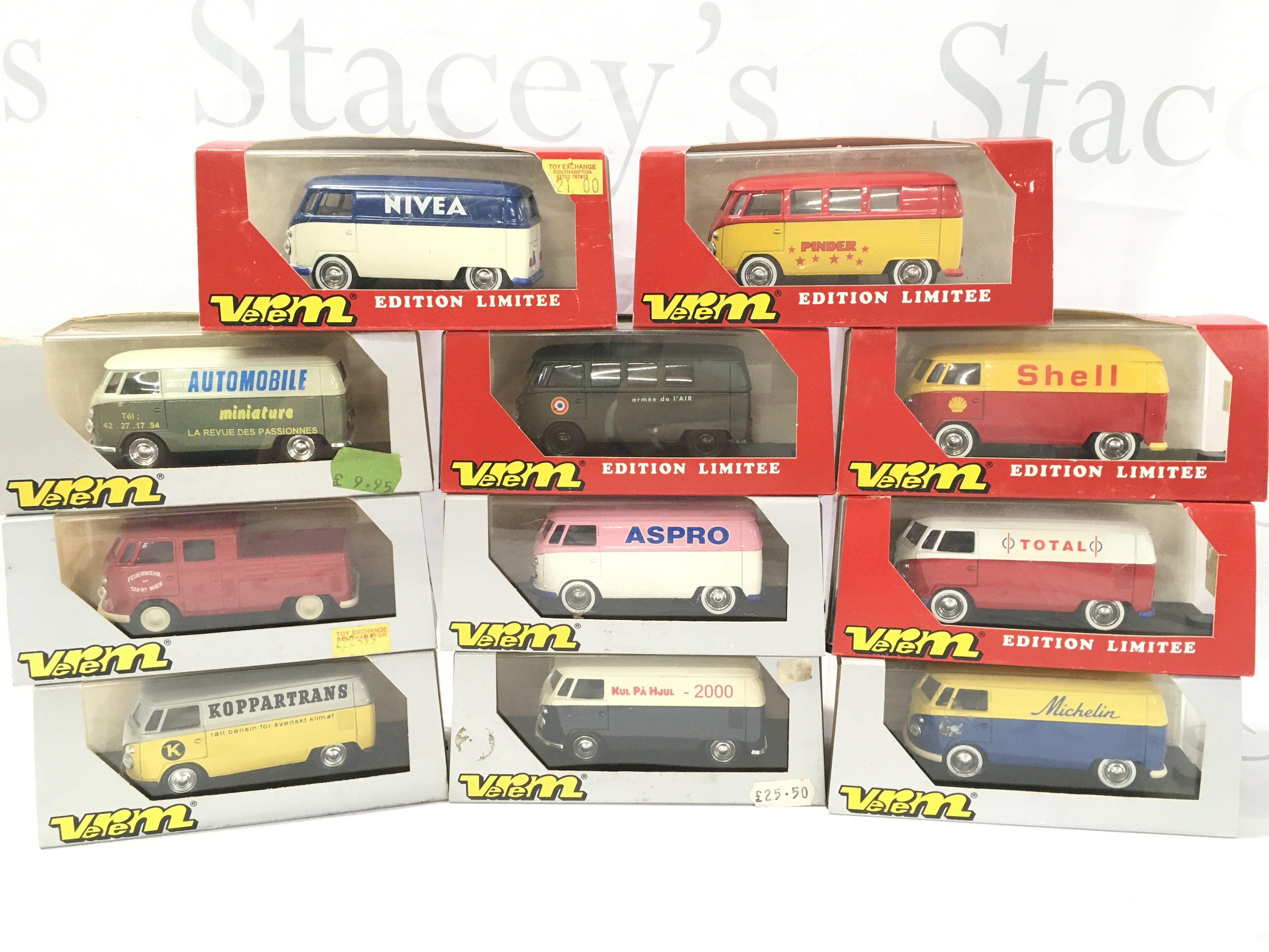 A Collection Of Boxed French Verem Diecast Volkswagen Vans.
