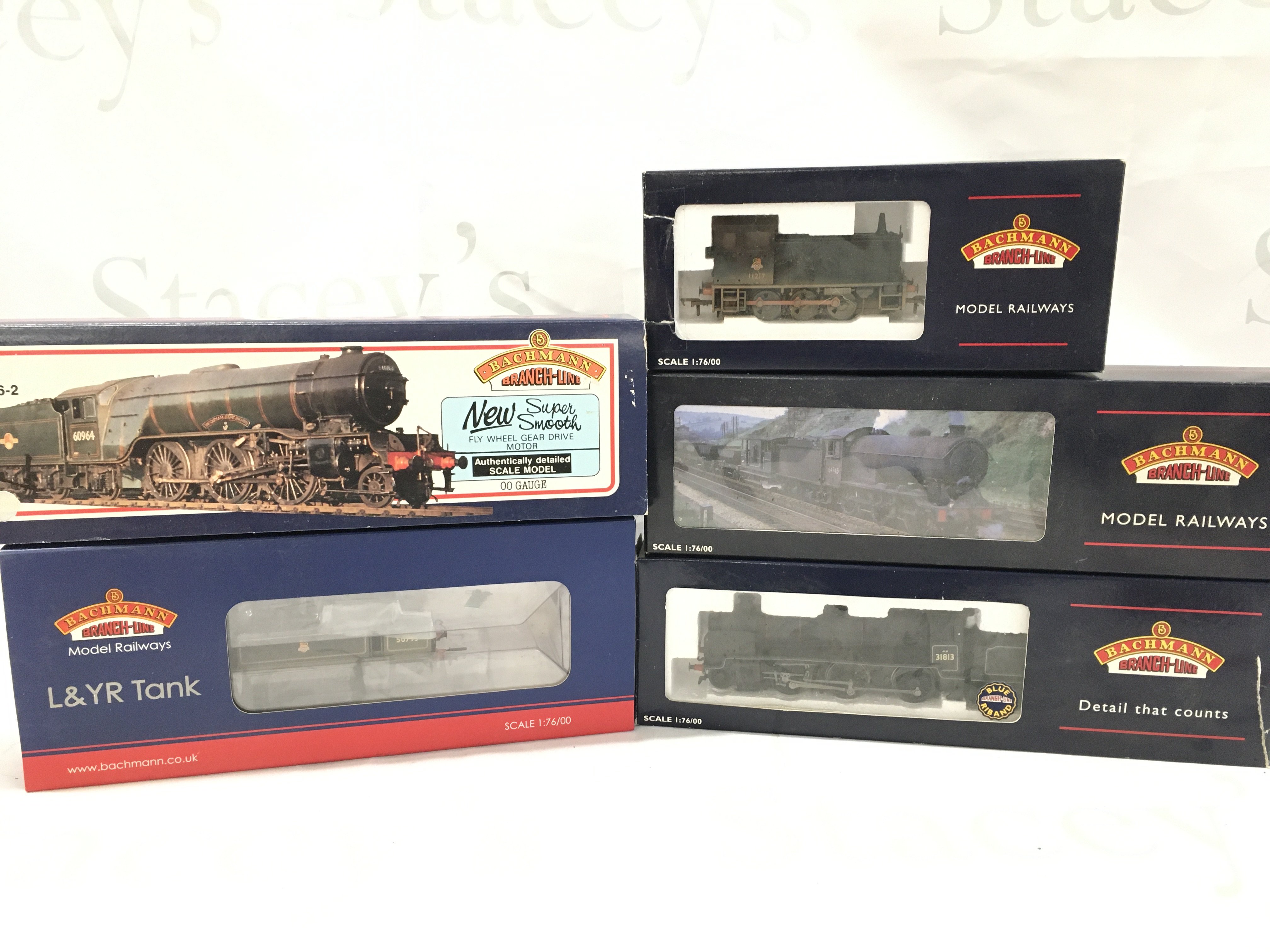 5 Boxed Bachman 00 Gauge Locomotives.