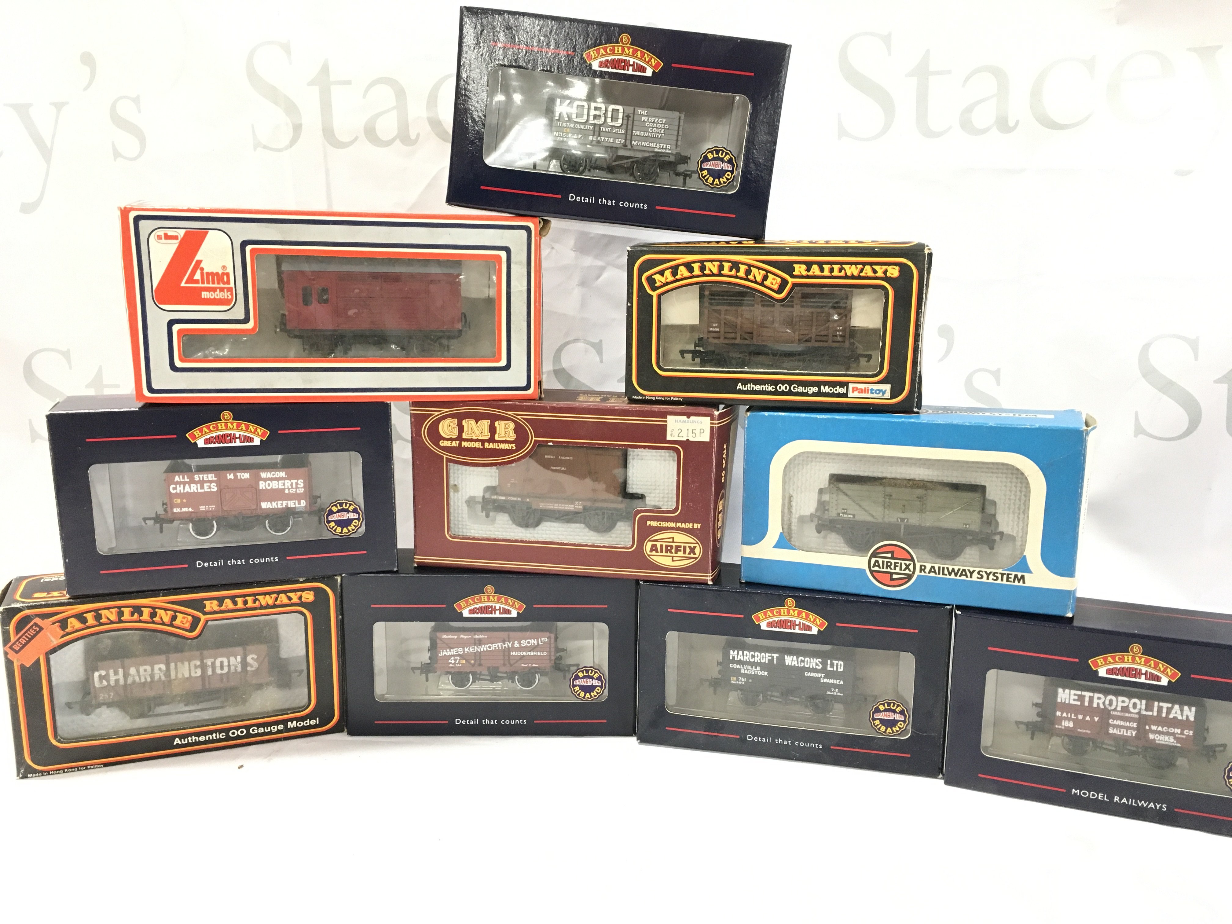 A Small Collection Of 00 Guage Wagons By Bachmann. Mainline. Airfix And Llima.