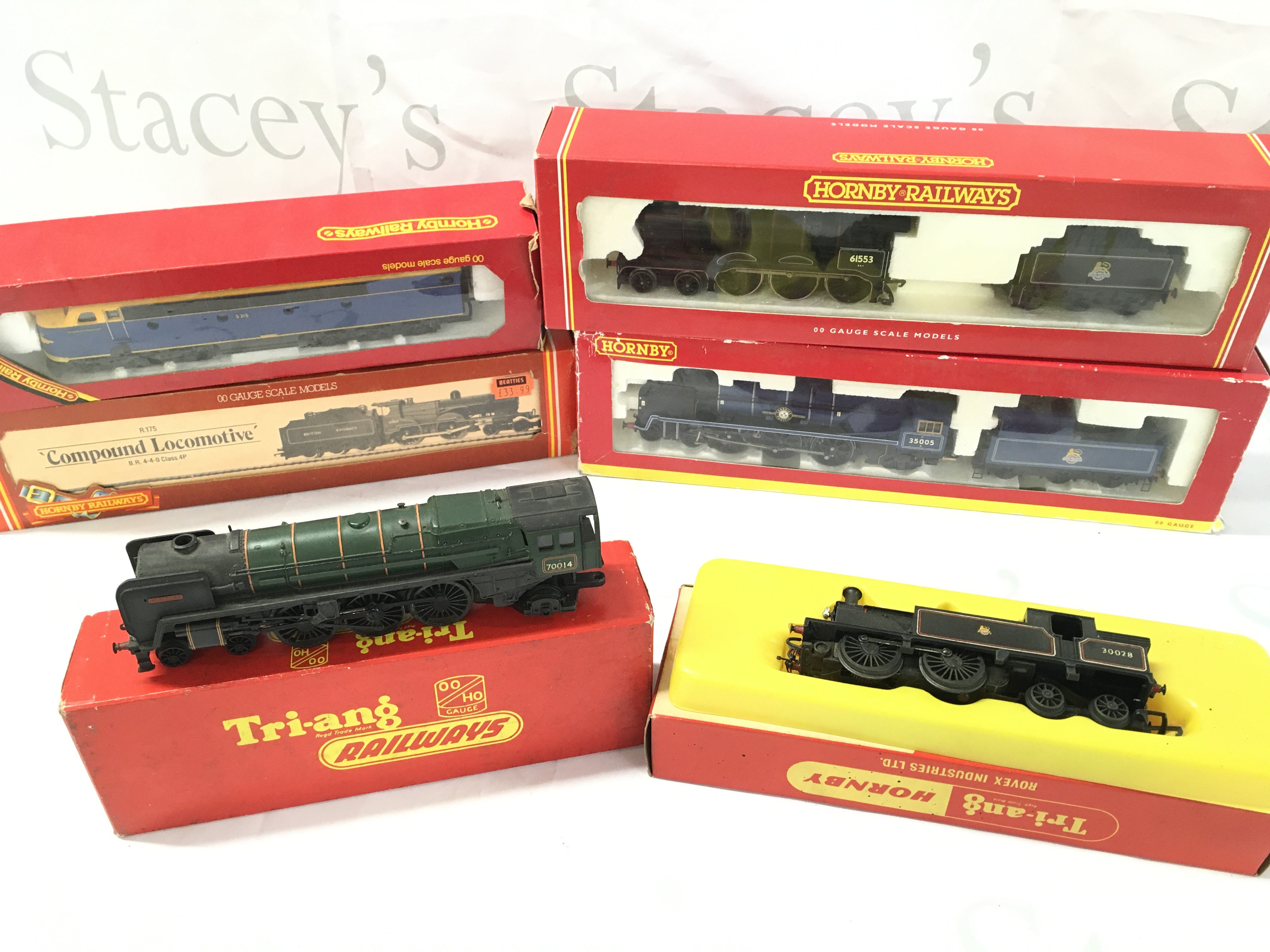 6 X Boxed 00 Gauge Hornby/Tri-Ang Locomotives.