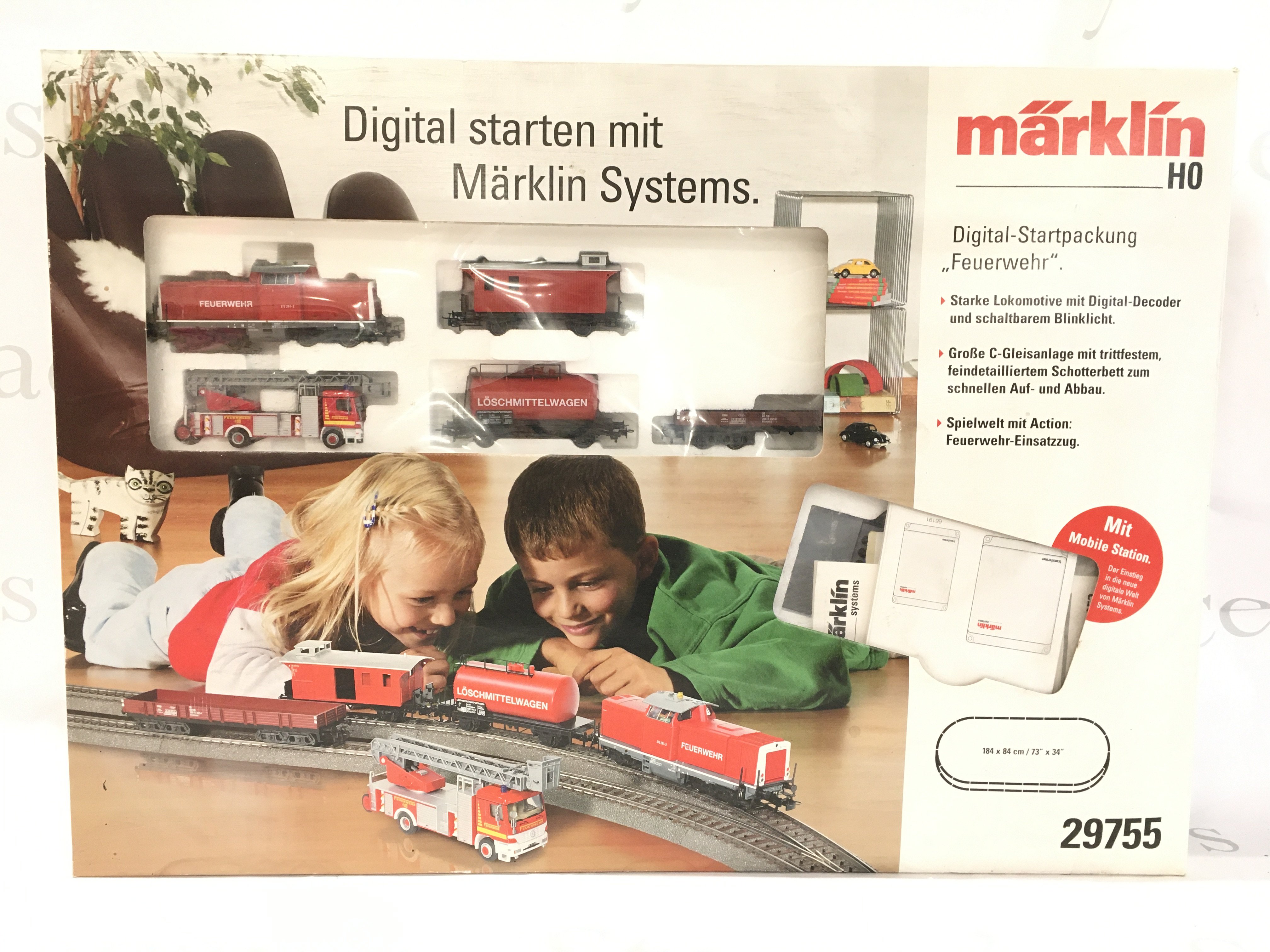 A Boxed Marklin H0 Gauge Feuerwher Set #29755.