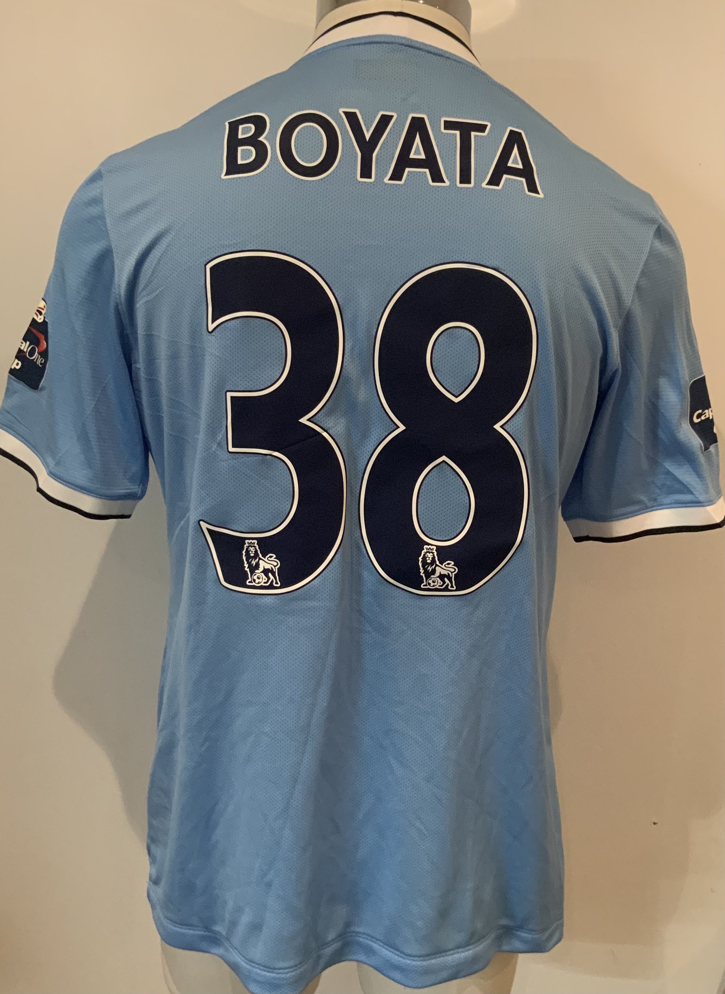 Manchester City 2014 League Cup Final Match Issued Football Shirt: Issued to Boyata who had played in every round but was left out for the final. Full details with online pictures.