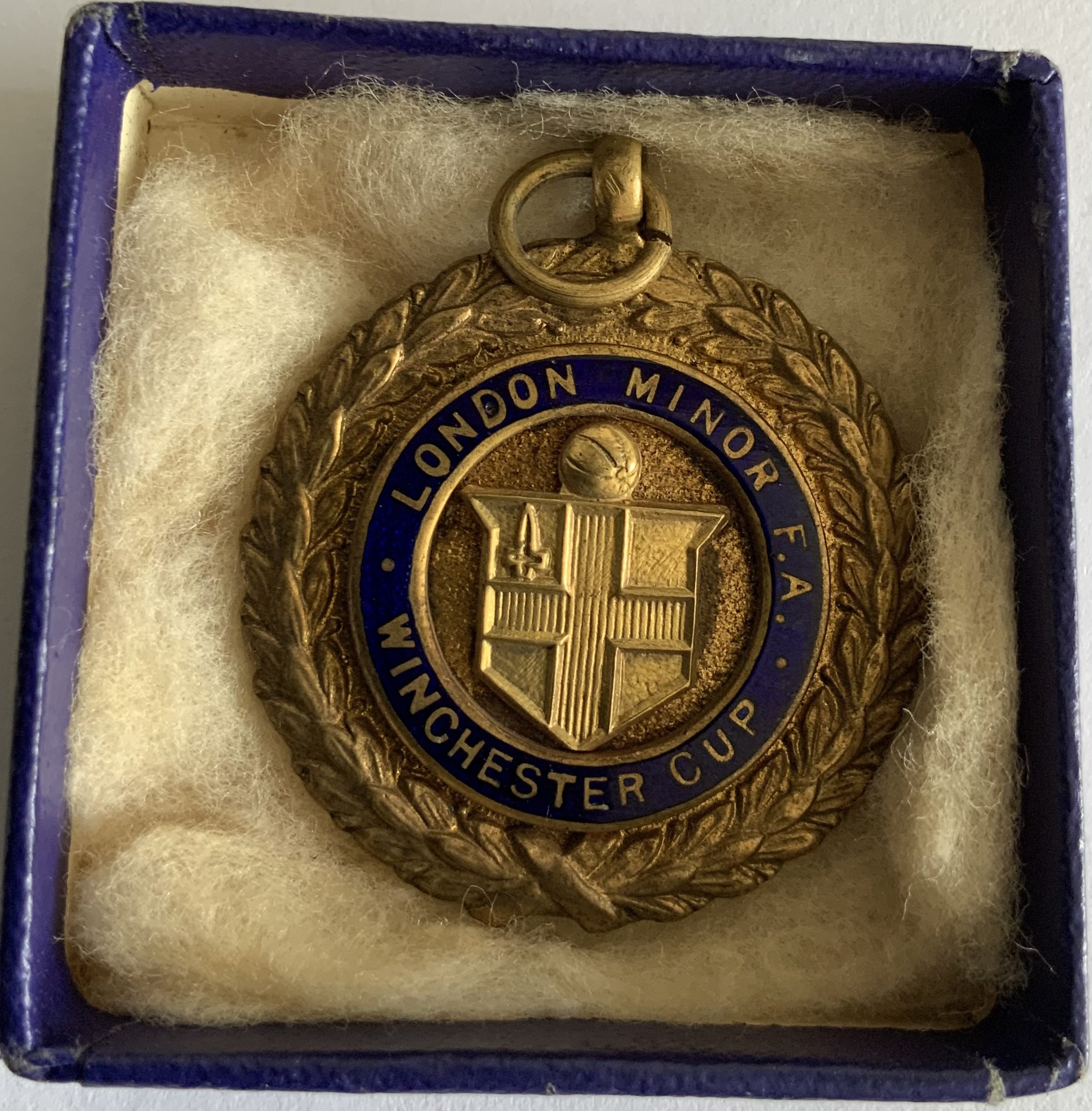 Ron Boyce West Ham Winchester Cup Final 1959 Medal: Winners medal from the tournament West Ham won defeating UGB Pantiles in the final. Excellent condition in original box. Match result image not included.