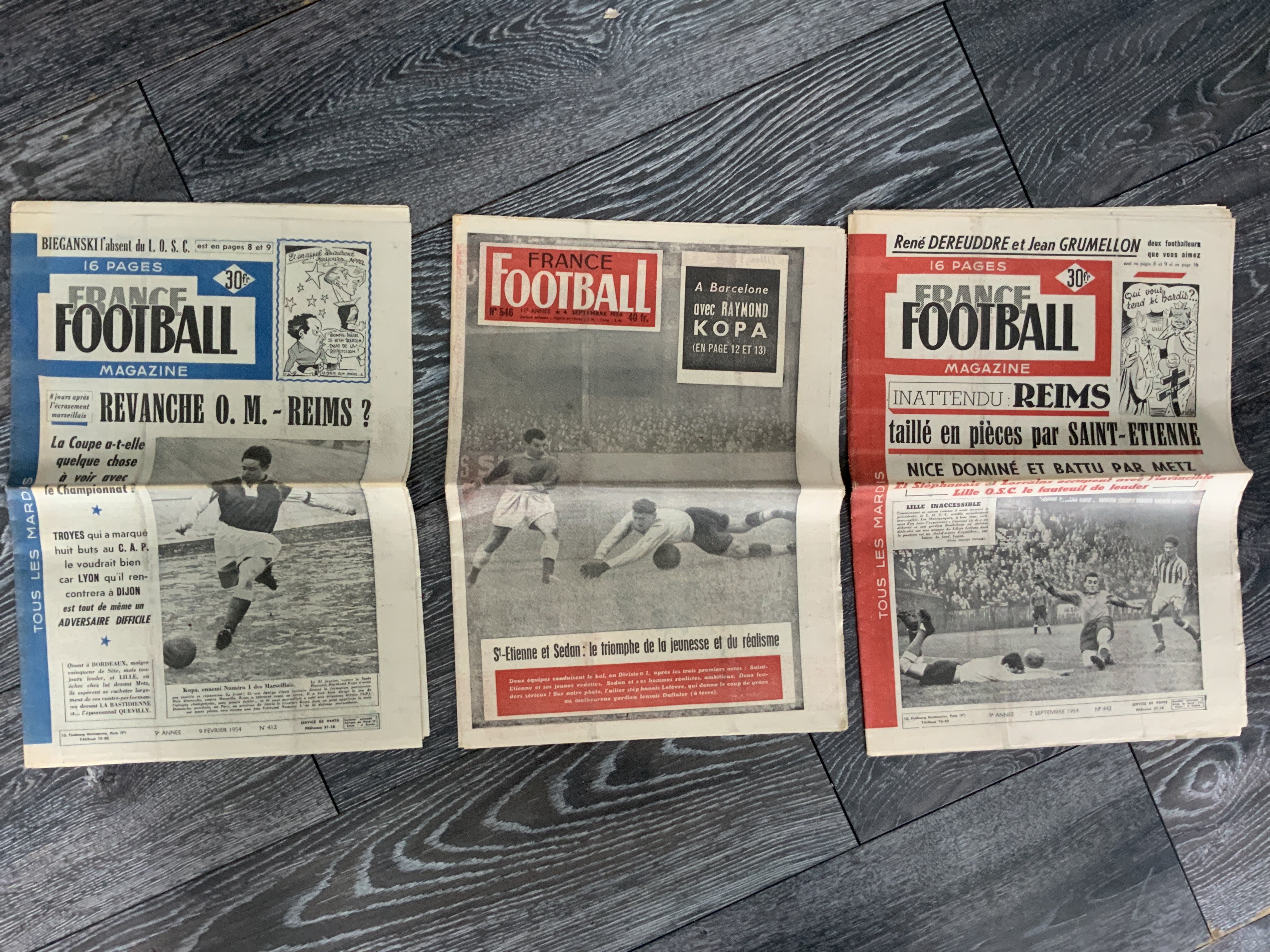 France Football 1950s Newspapers: From 1954 to 1957 there are 37 full newspapers. Whilst focussing on French football it covers other countries football also with good English coverage. (37)