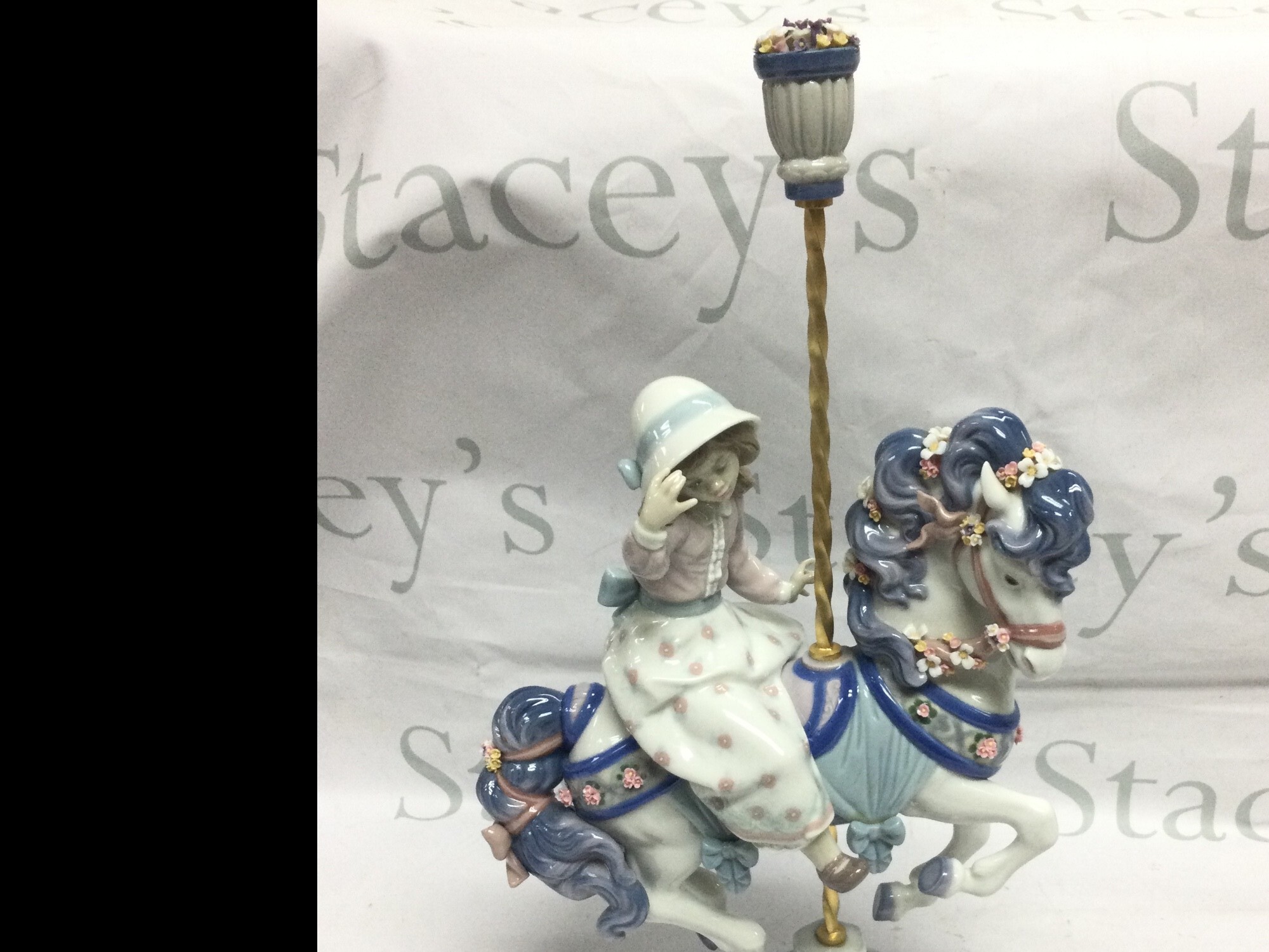 A Lladro Carousel Charm figure , 42Cm tall a/f