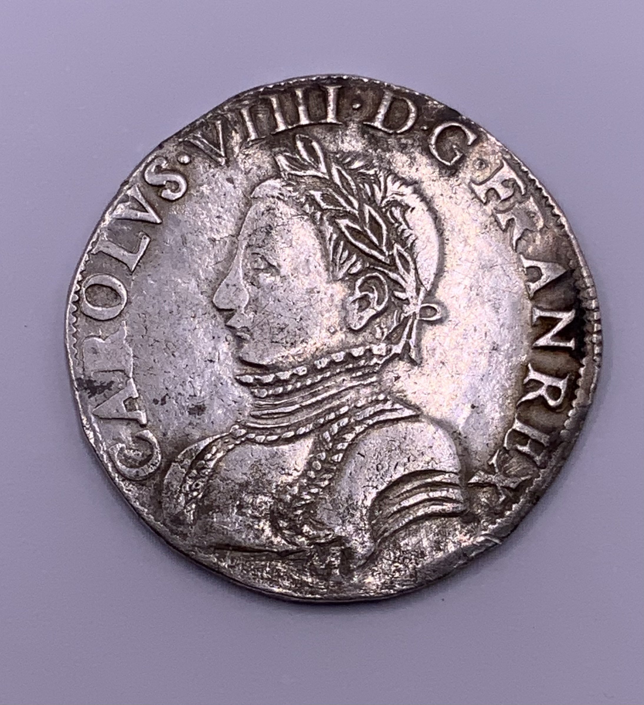 France, Charles IX (1560 -1574), silver Teston, 1567, M - Toulouse, 9.33g . VF.