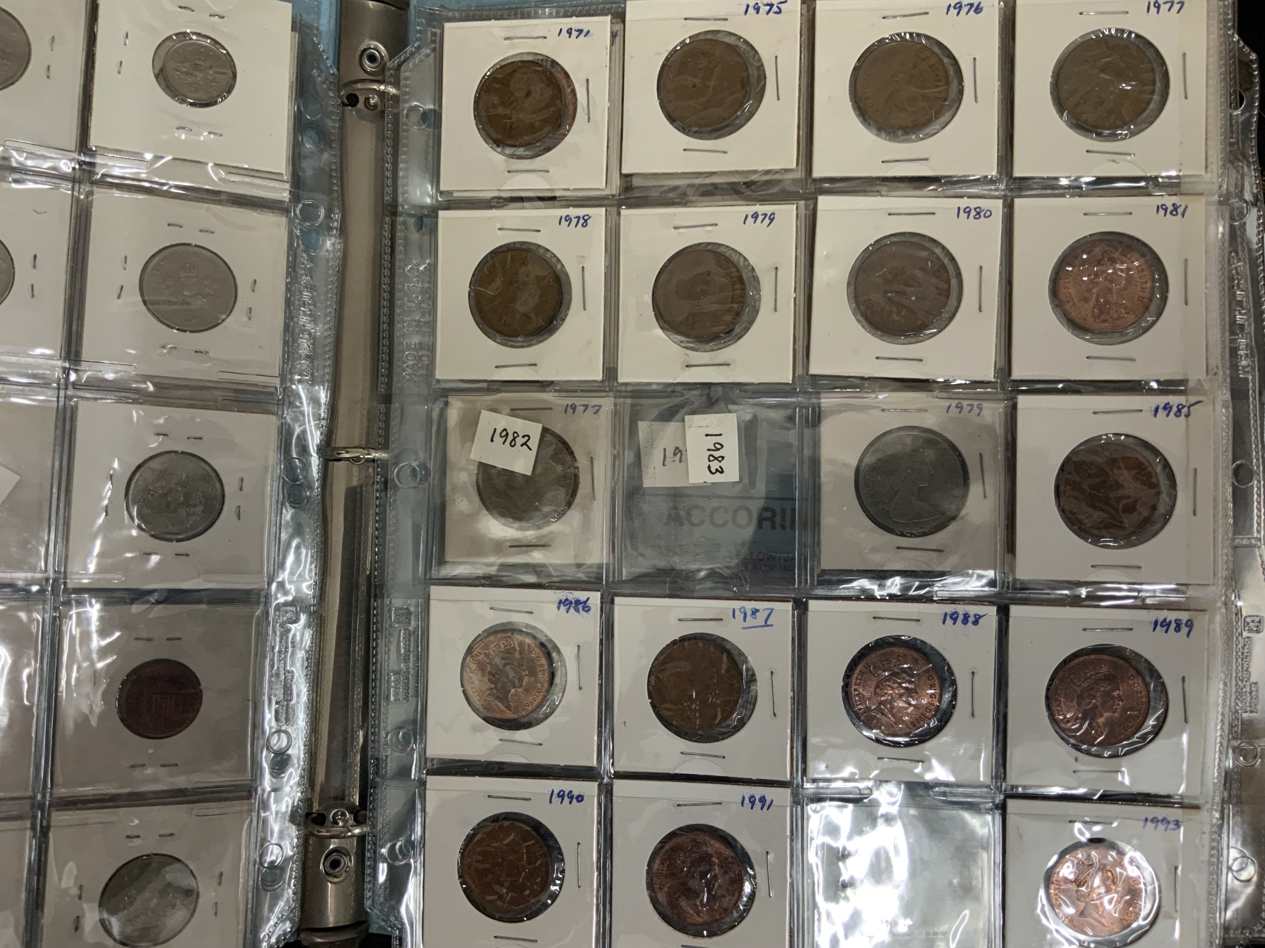 3 Albums of British and world coinage.