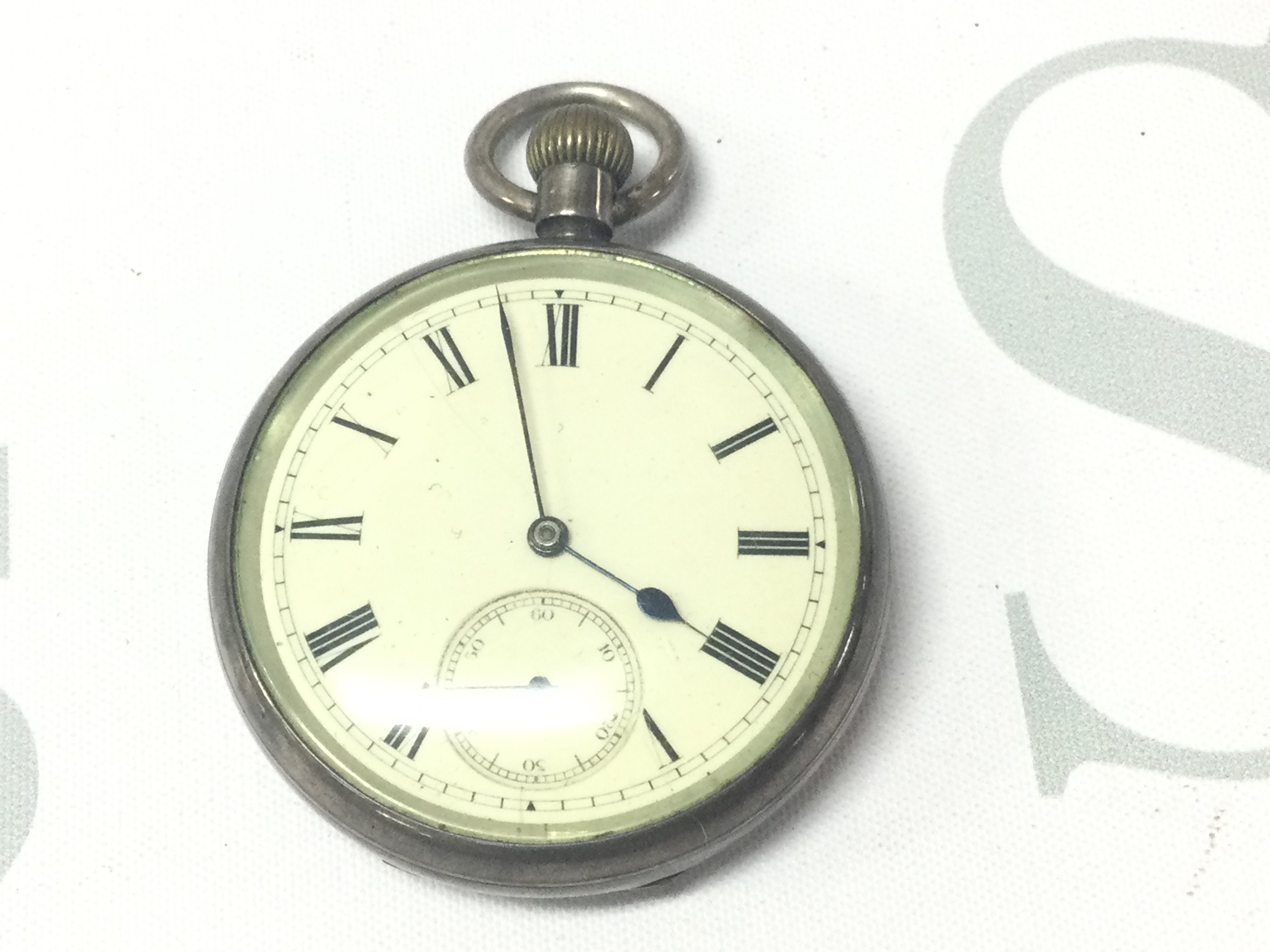 A gents silver cased pocket watch