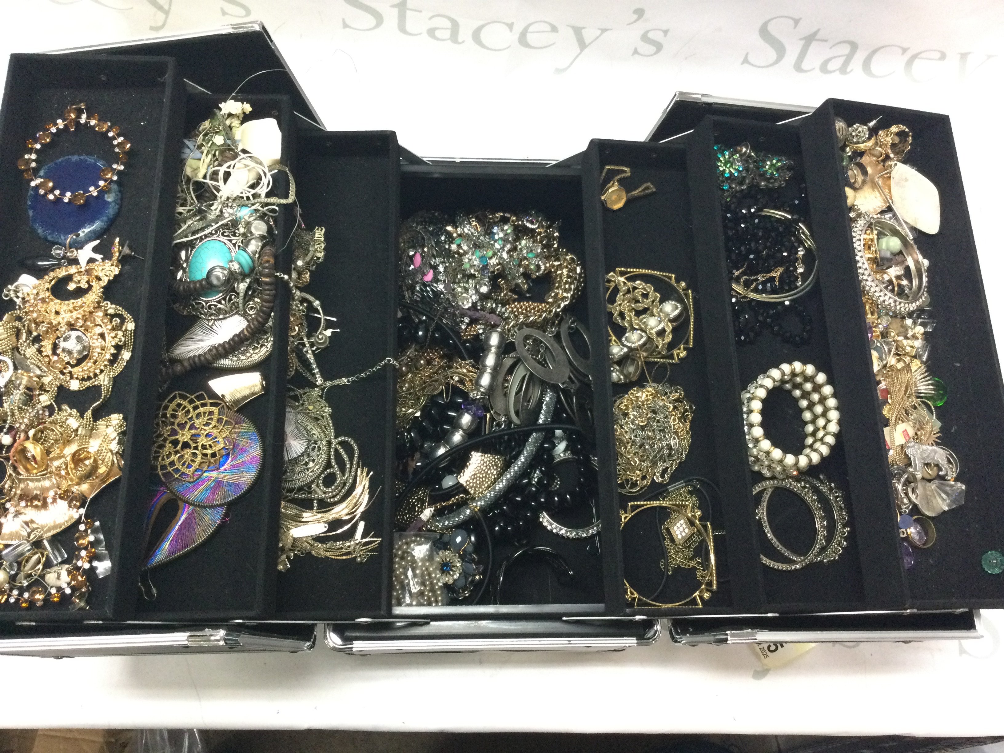 A box of costume jewellery