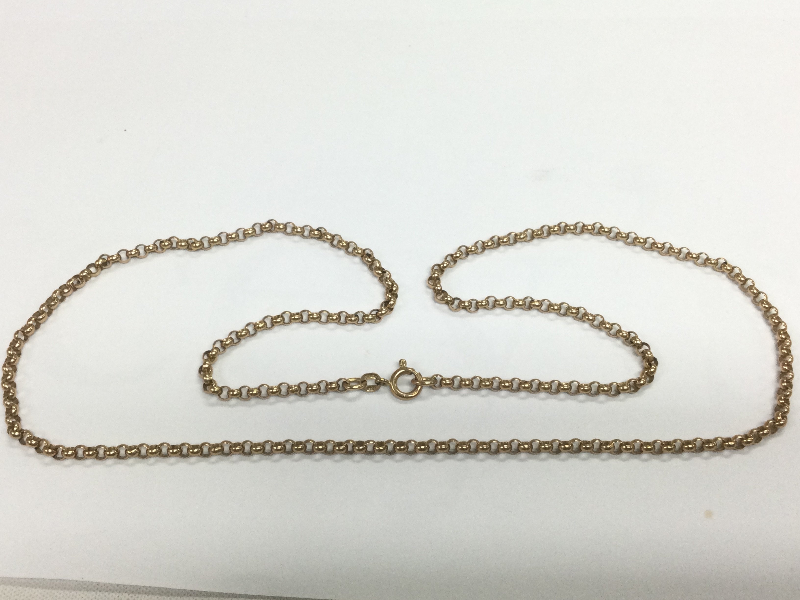 A 9ct gold belcher chain, approx13g. Shipping category A.