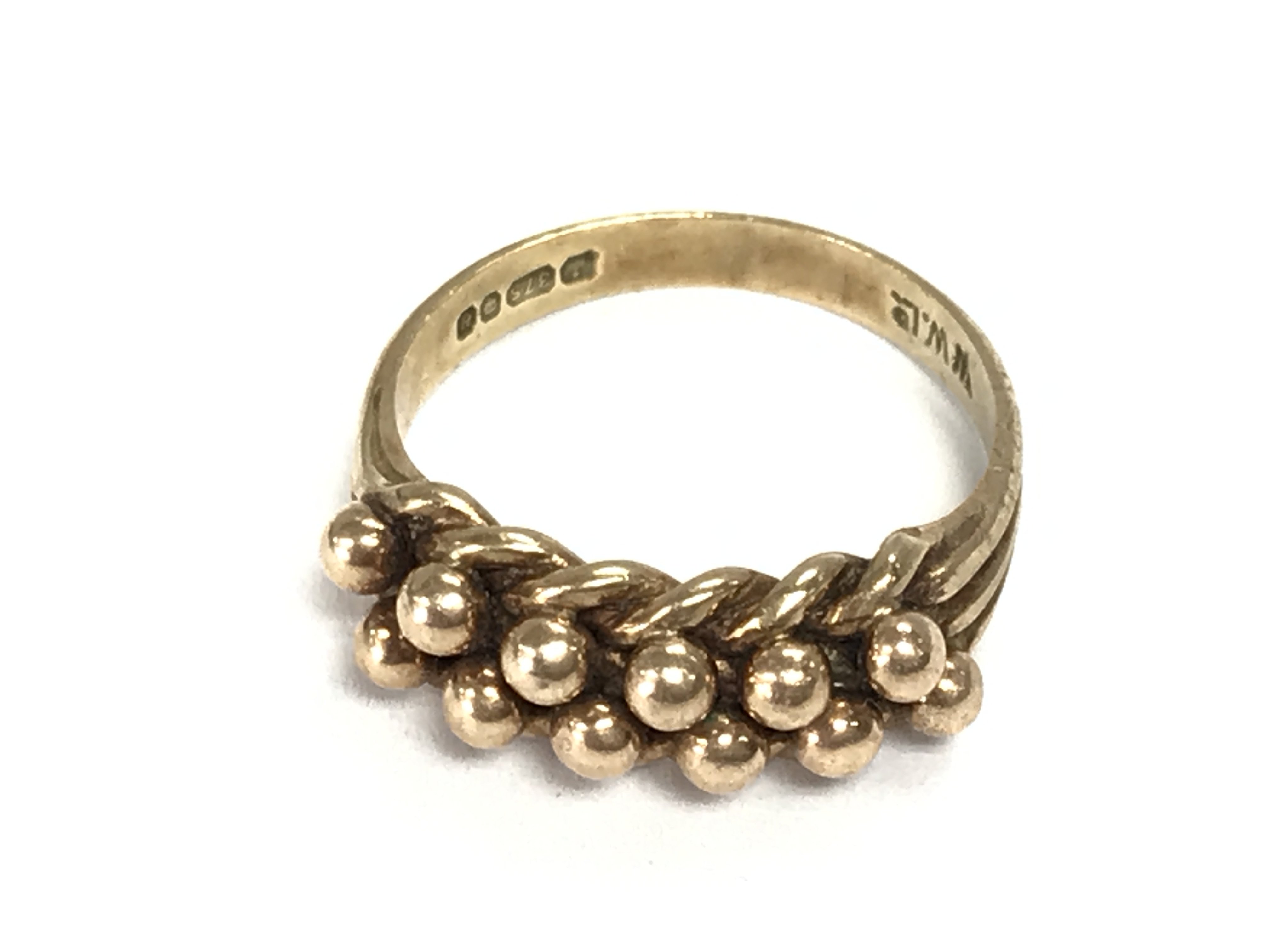 A 9ct gold keepers ring size M and 3.79 Postage A