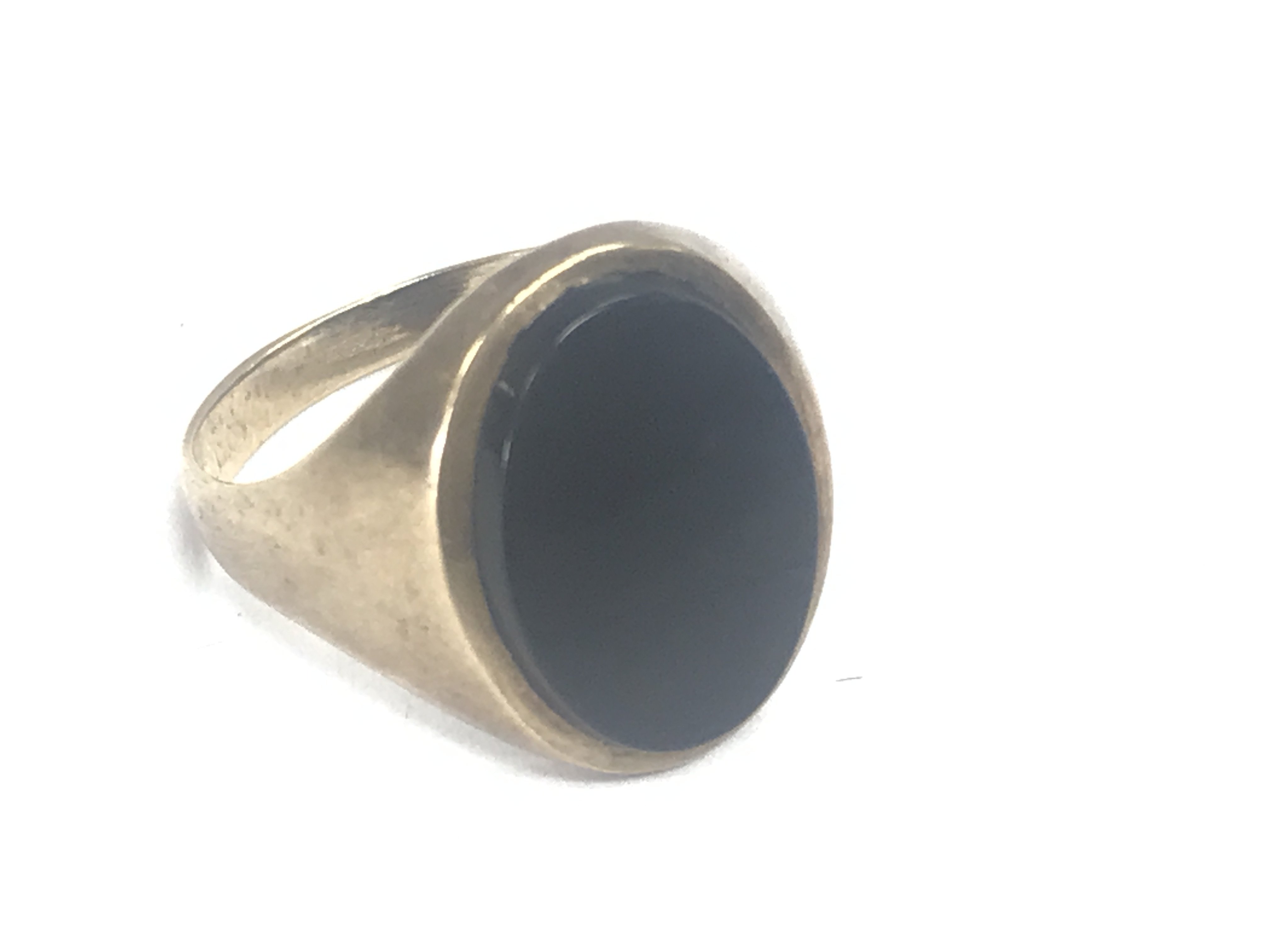 1 9ct gold ring with large gem, size r, 4.87g
